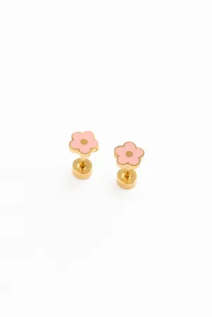 Petite Flower Earrings - 18K Gold Plated, Hypoallergenic