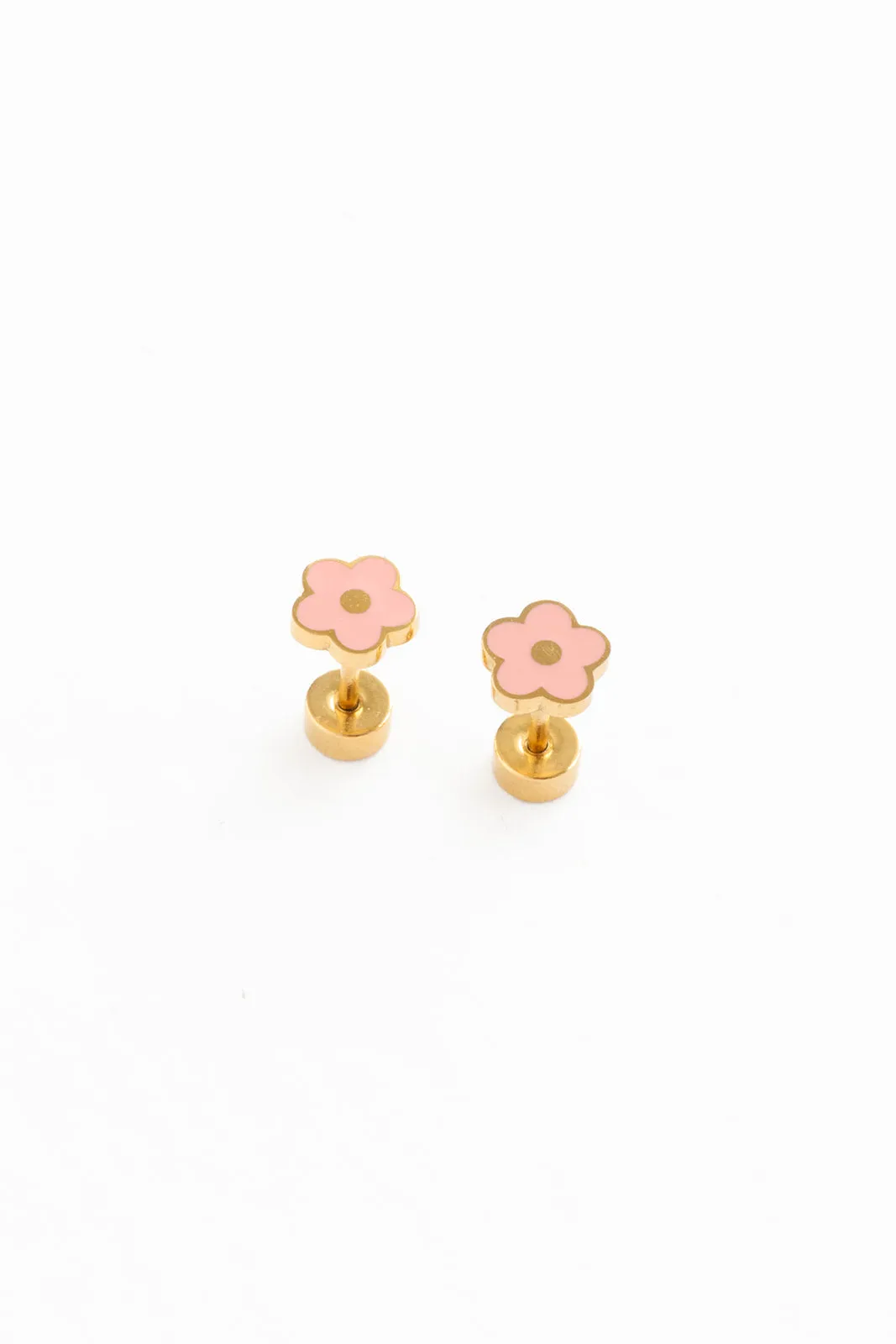 Petite Flower Earrings - 18K Gold Plated, Hypoallergenic