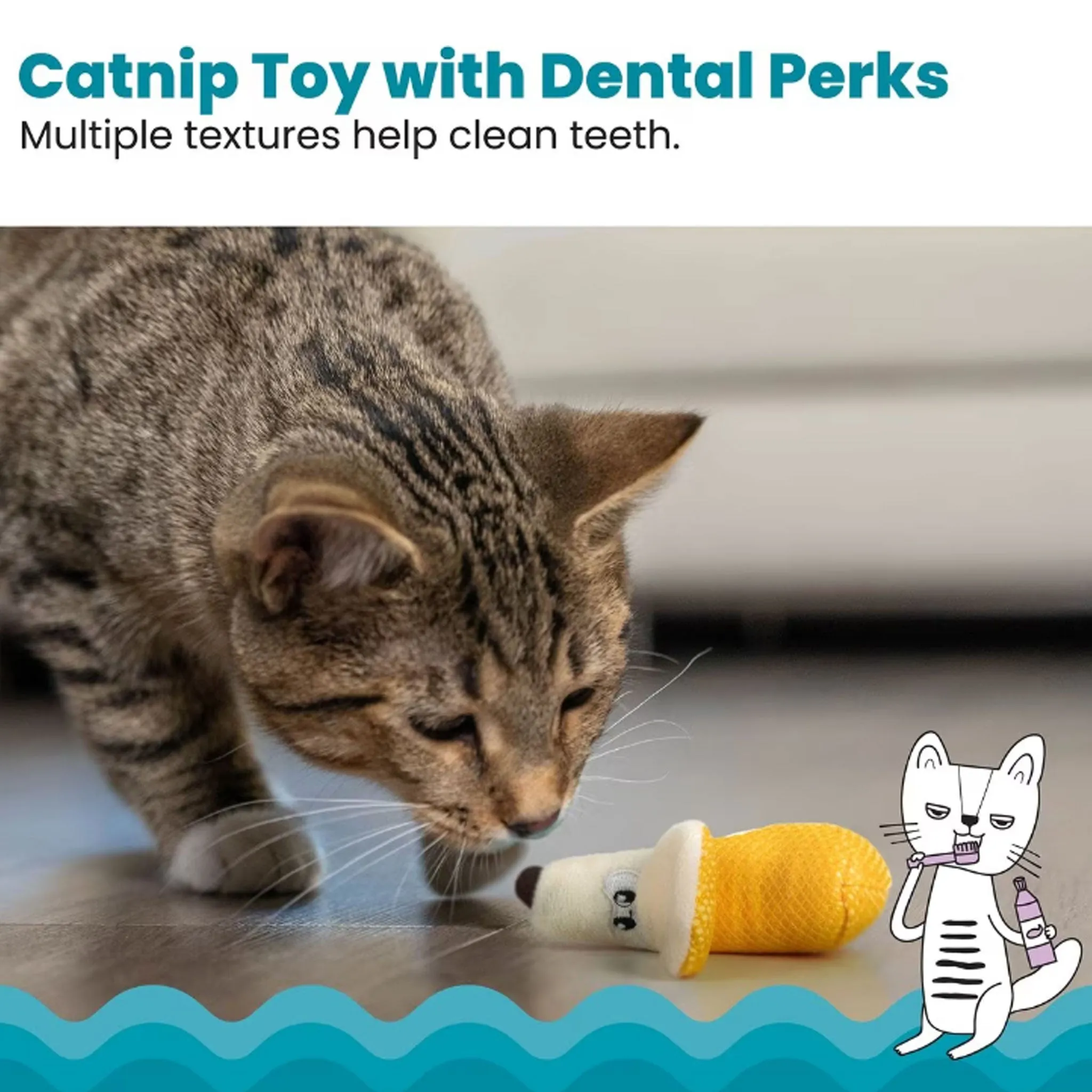 Petstages Dental Banana Yellow Cat Toys