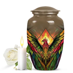 Phoenix Bird Ascend - Abstract Memorial Urn for Adults Ashes