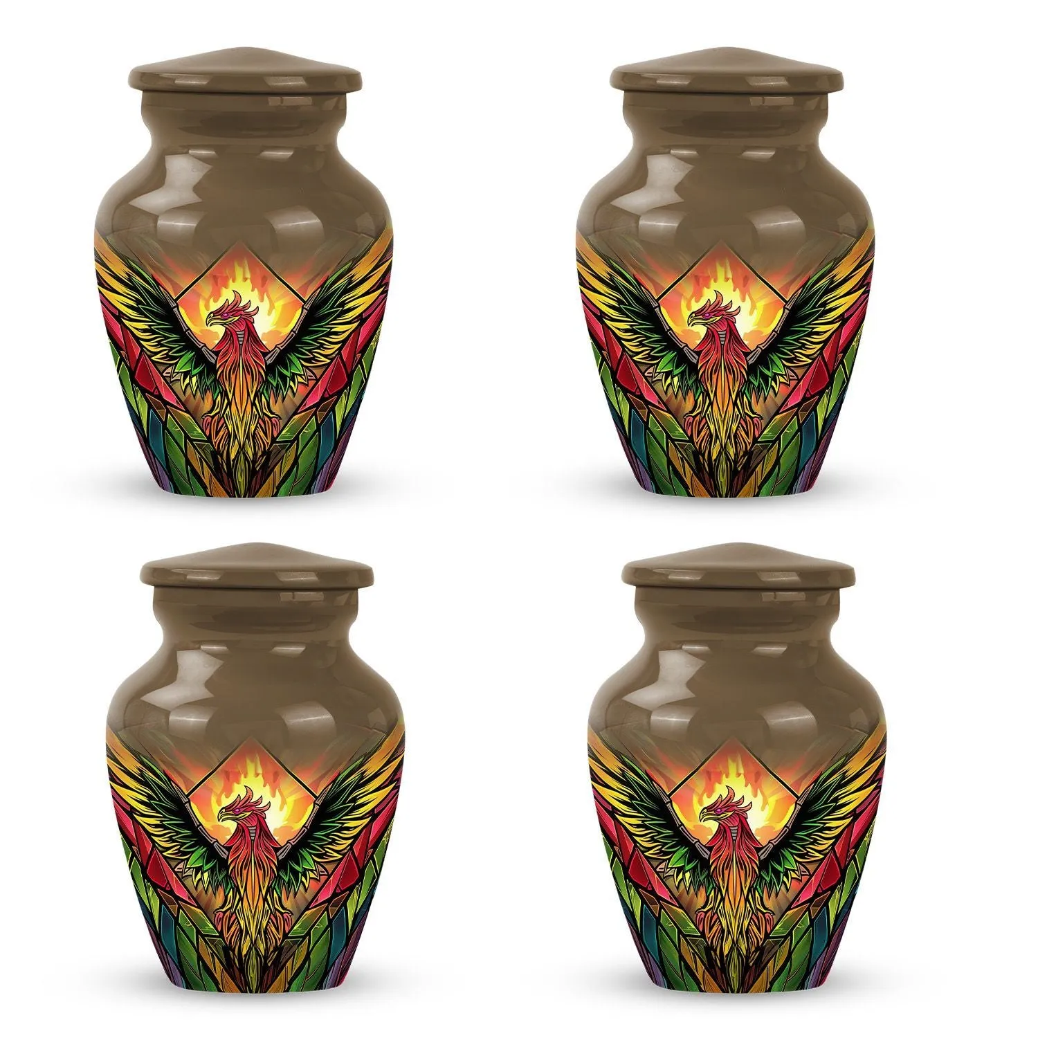 Phoenix Bird Ascend - Abstract Memorial Urn for Adults Ashes