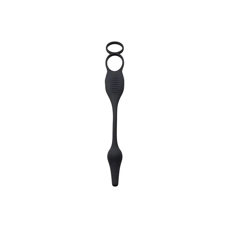 Plug & Tug Vibrating Cock Ring Butt Plug
