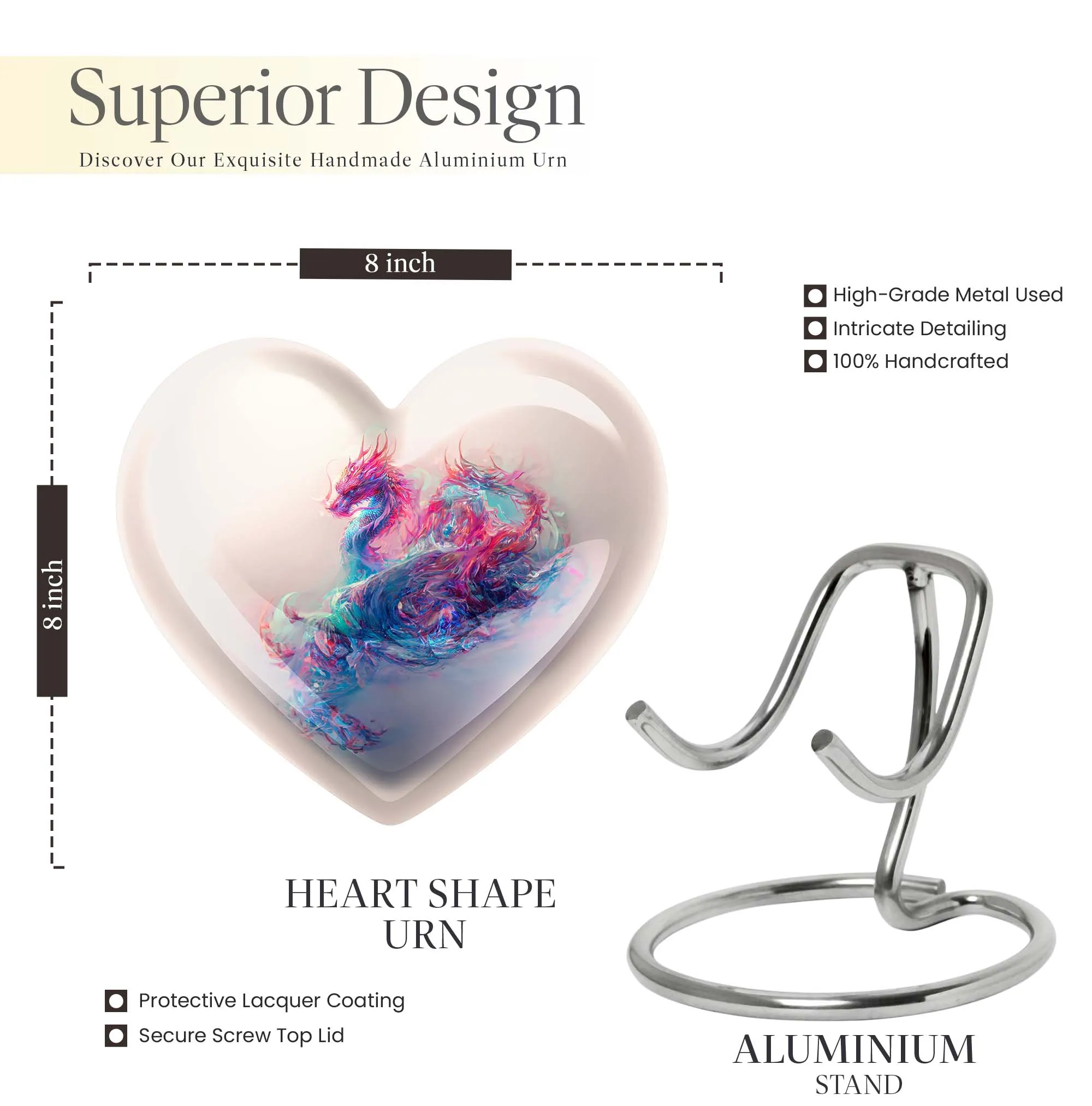 PreservHeart - Dragon Themed Customizable Cremation Urn