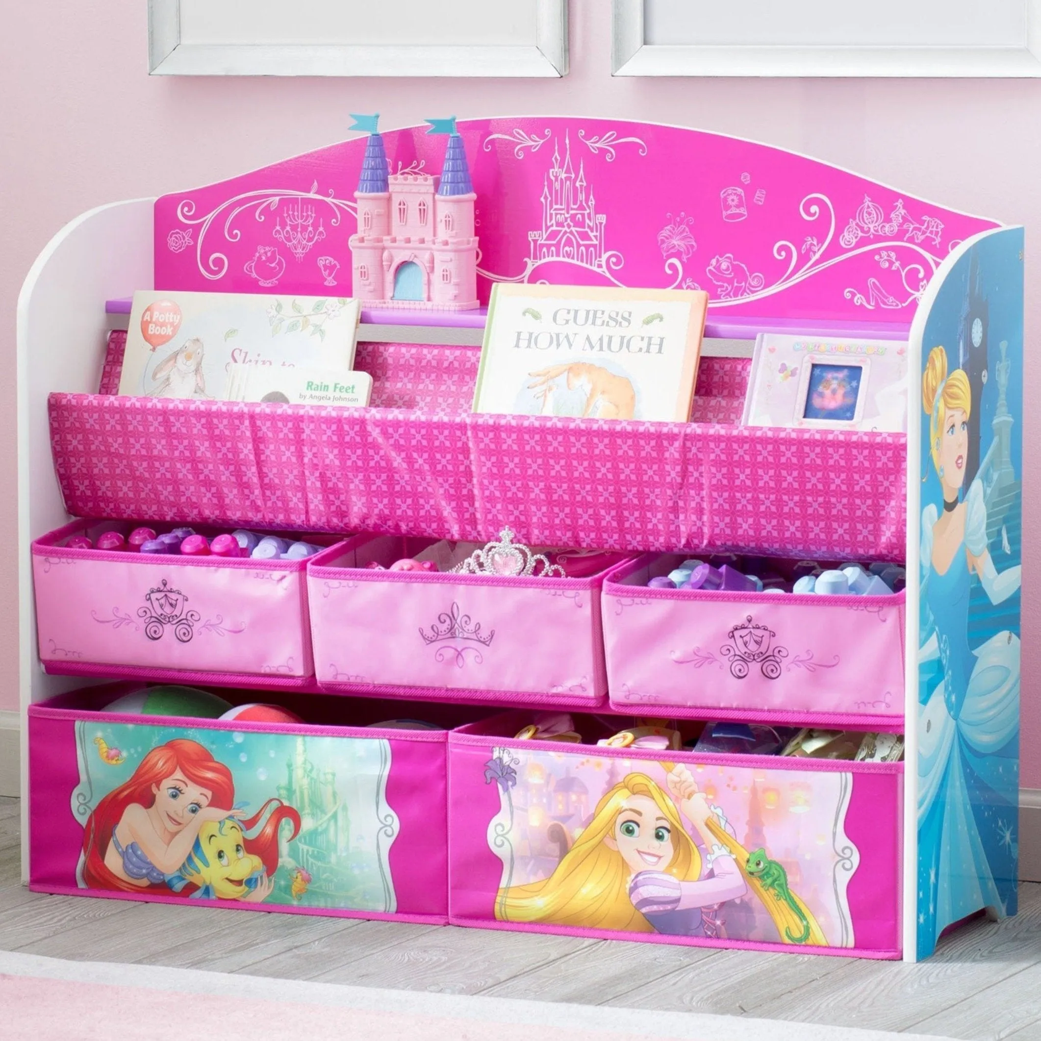 Princess Deluxe Book & Toy Organizer