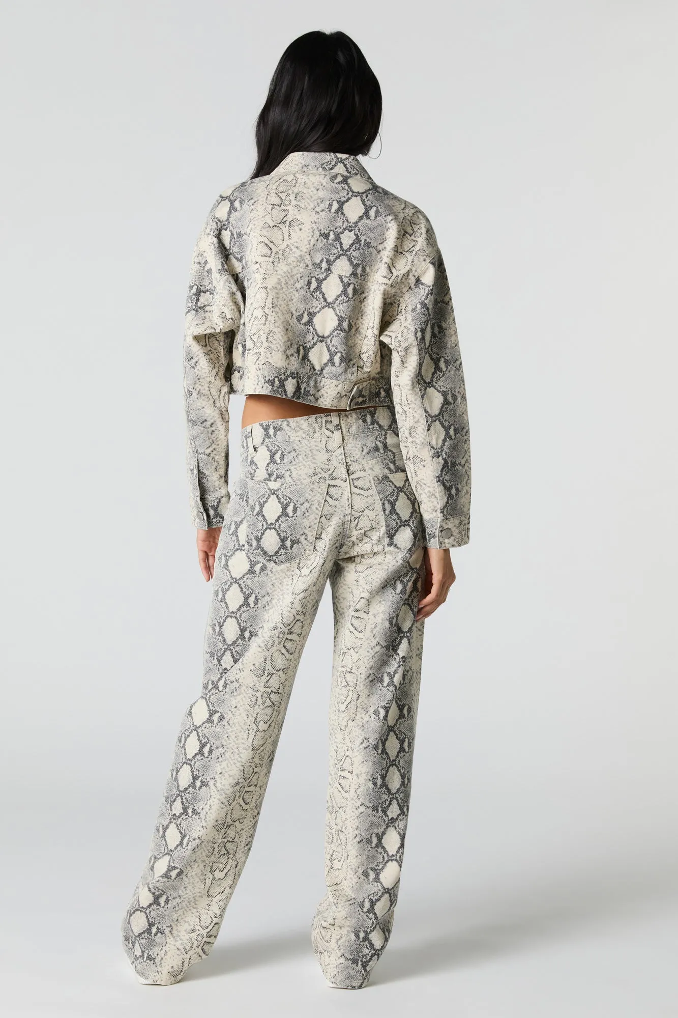 Printed Denim Baggy Jean