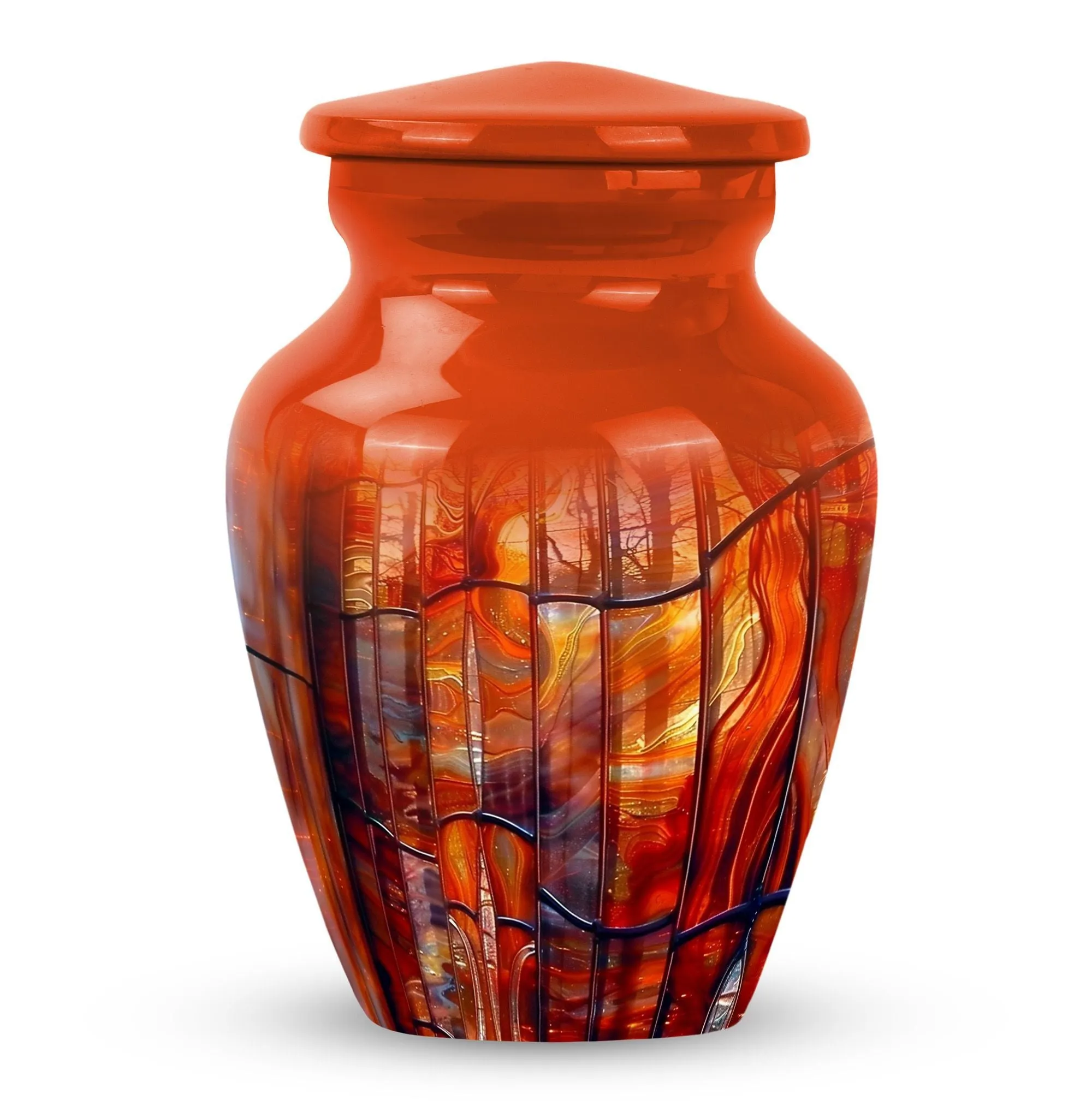 Prismatic Memorial Stained Glass Urn for Human Ashes