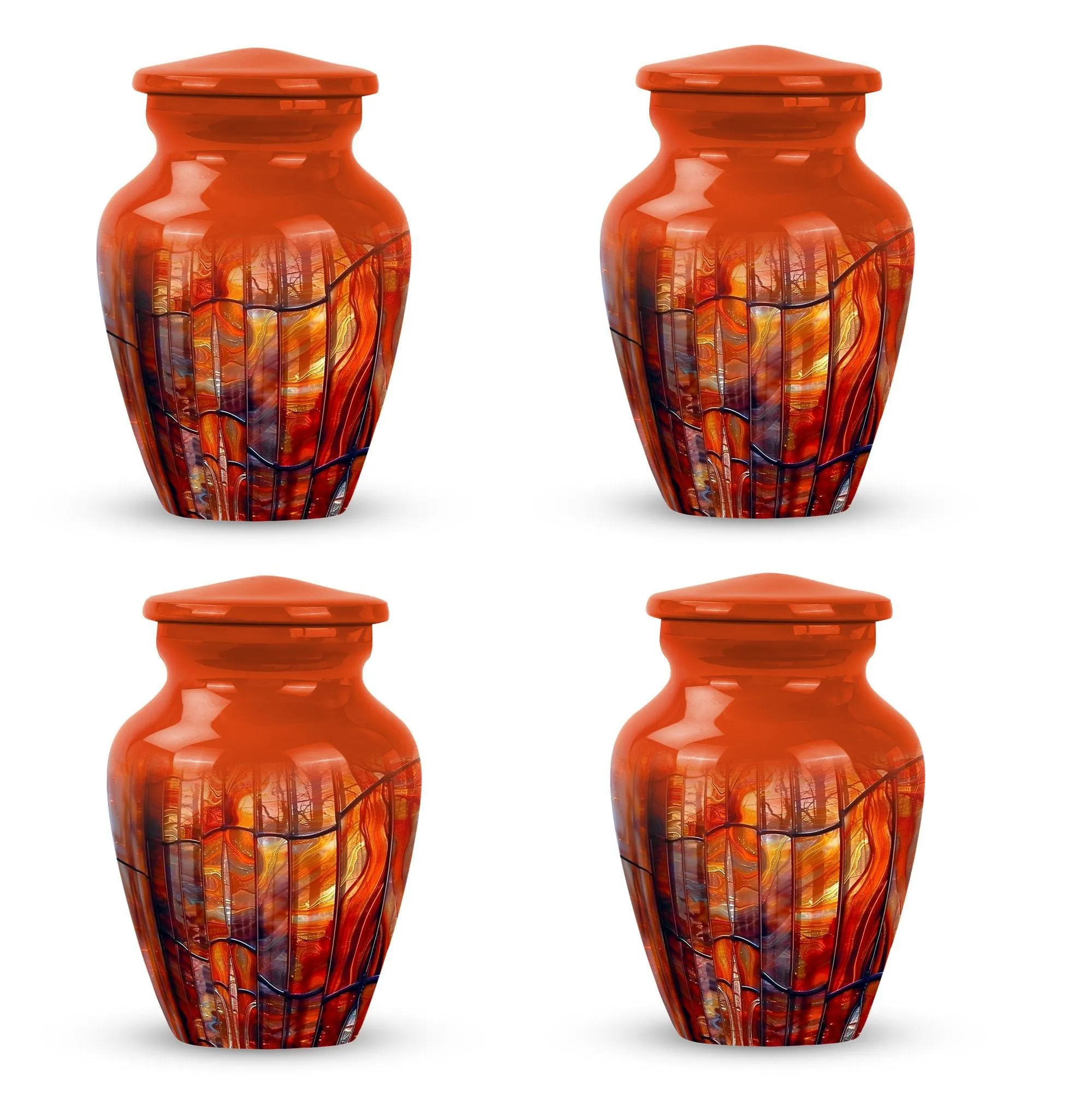 Prismatic Memorial Stained Glass Urn for Human Ashes