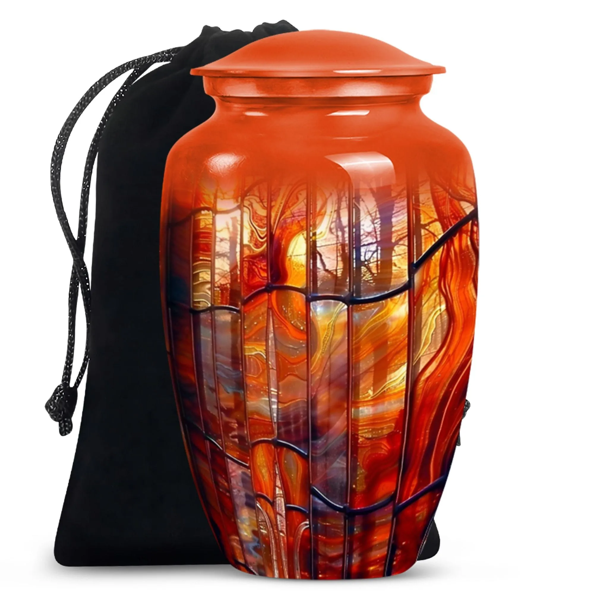 Prismatic Memorial Stained Glass Urn for Human Ashes
