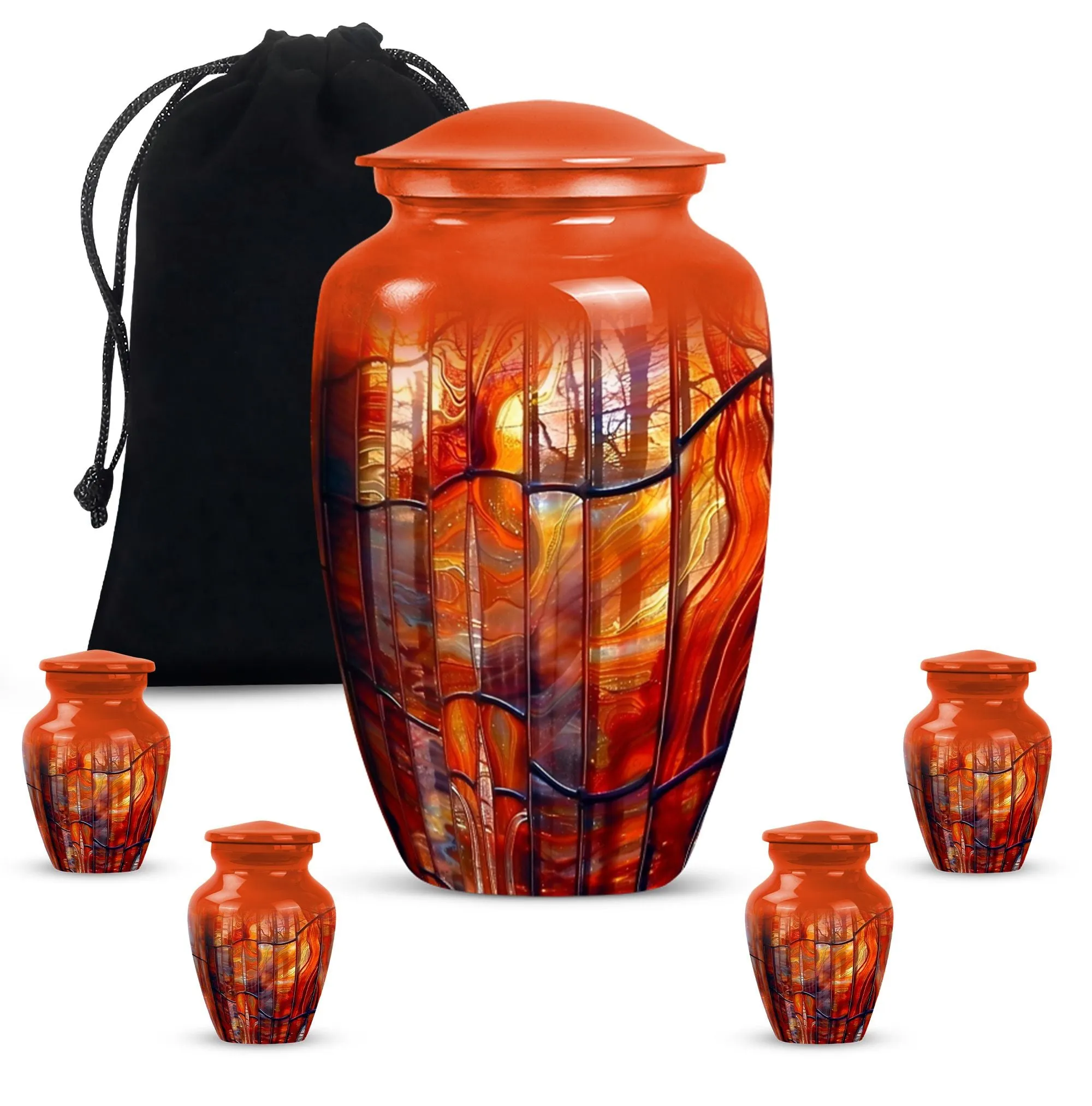 Prismatic Memorial Stained Glass Urn for Human Ashes