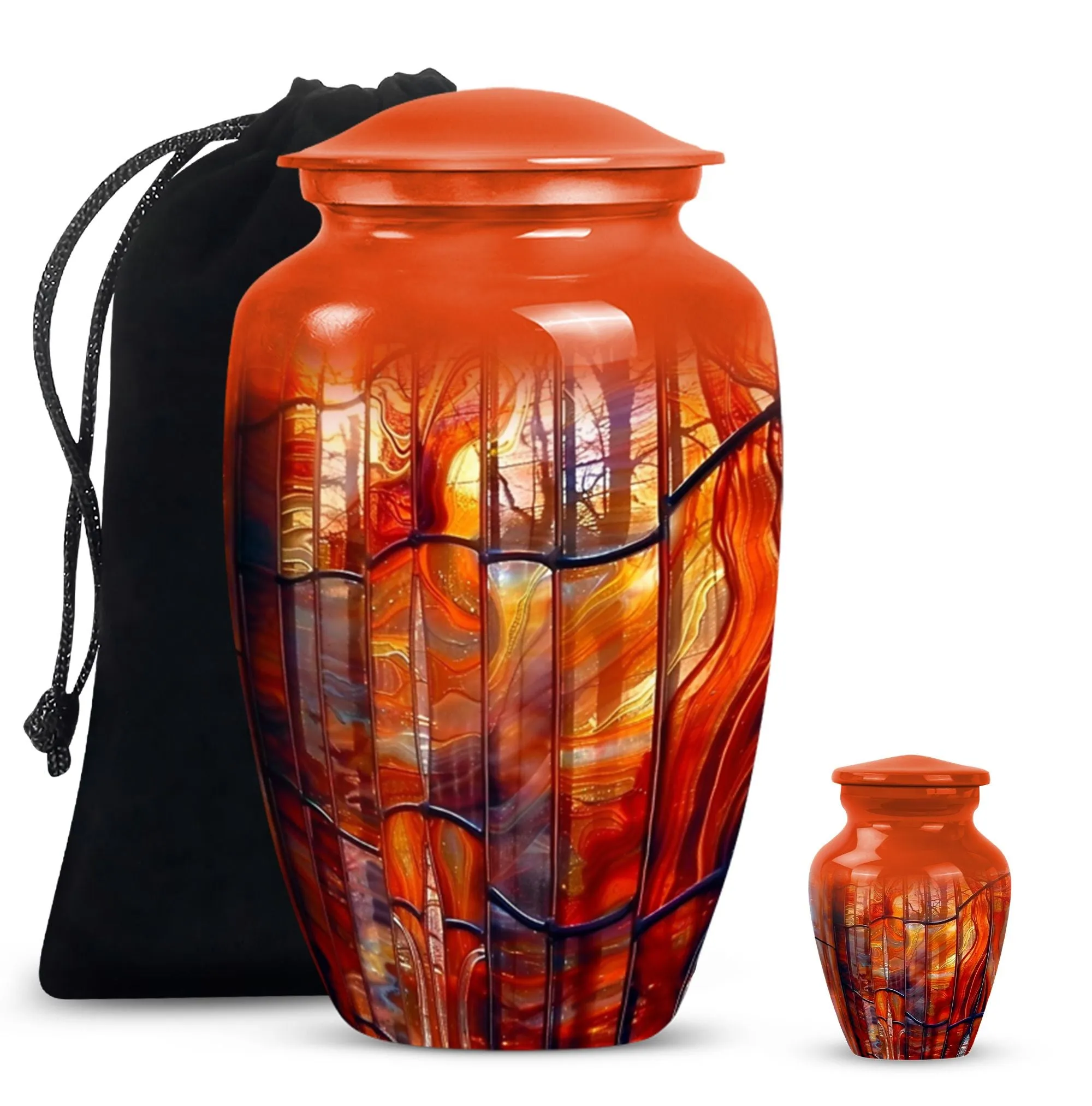 Prismatic Memorial Stained Glass Urn for Human Ashes