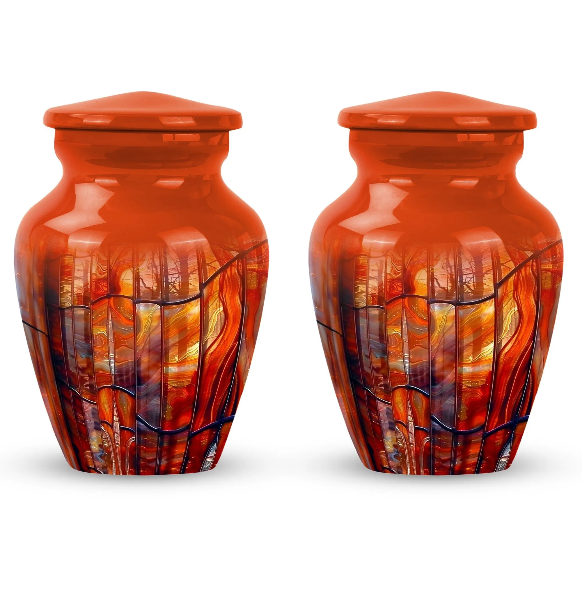 Prismatic Memorial Stained Glass Urn for Human Ashes