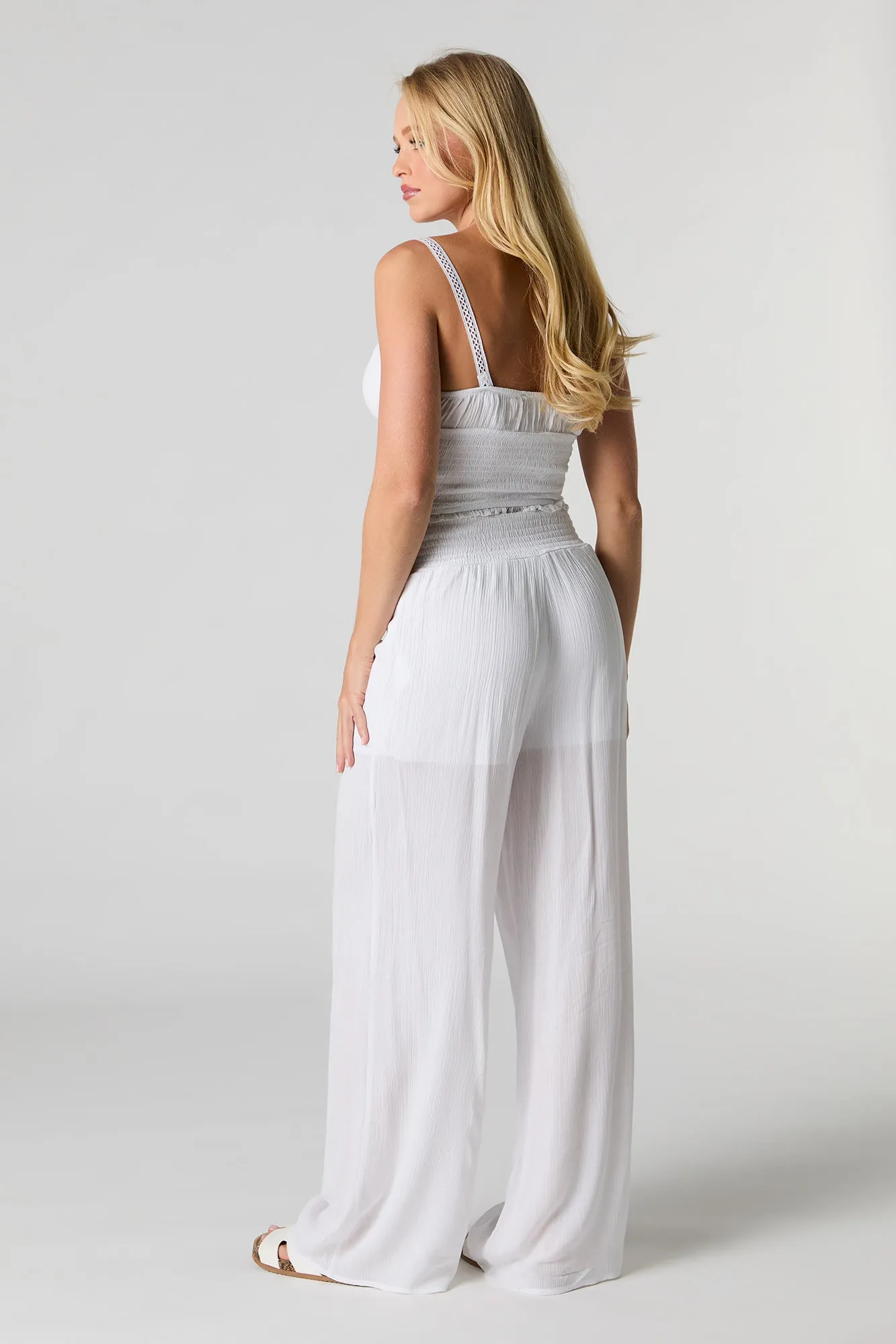 Pull On Flowy Wide Leg Pant