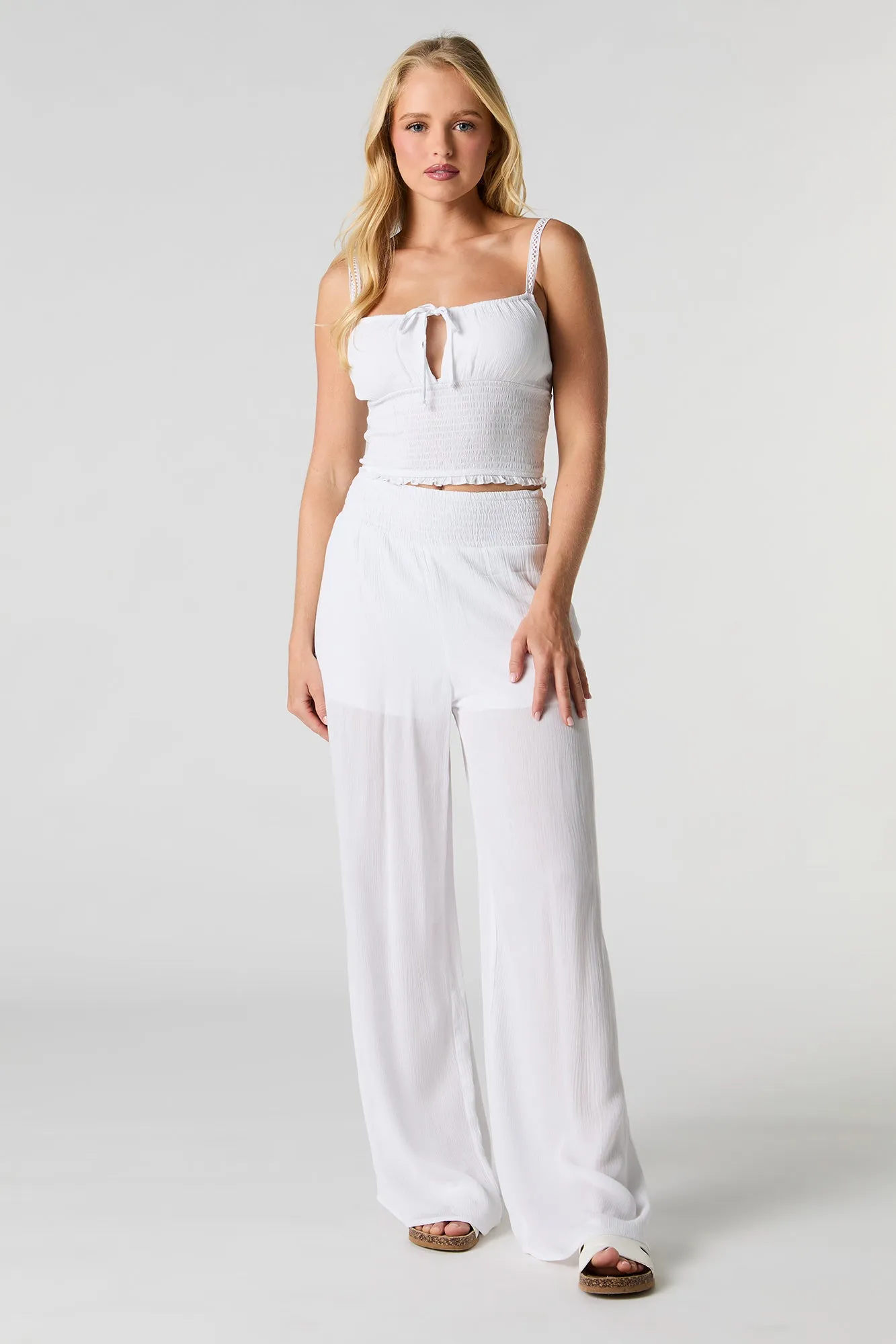 Pull On Flowy Wide Leg Pant