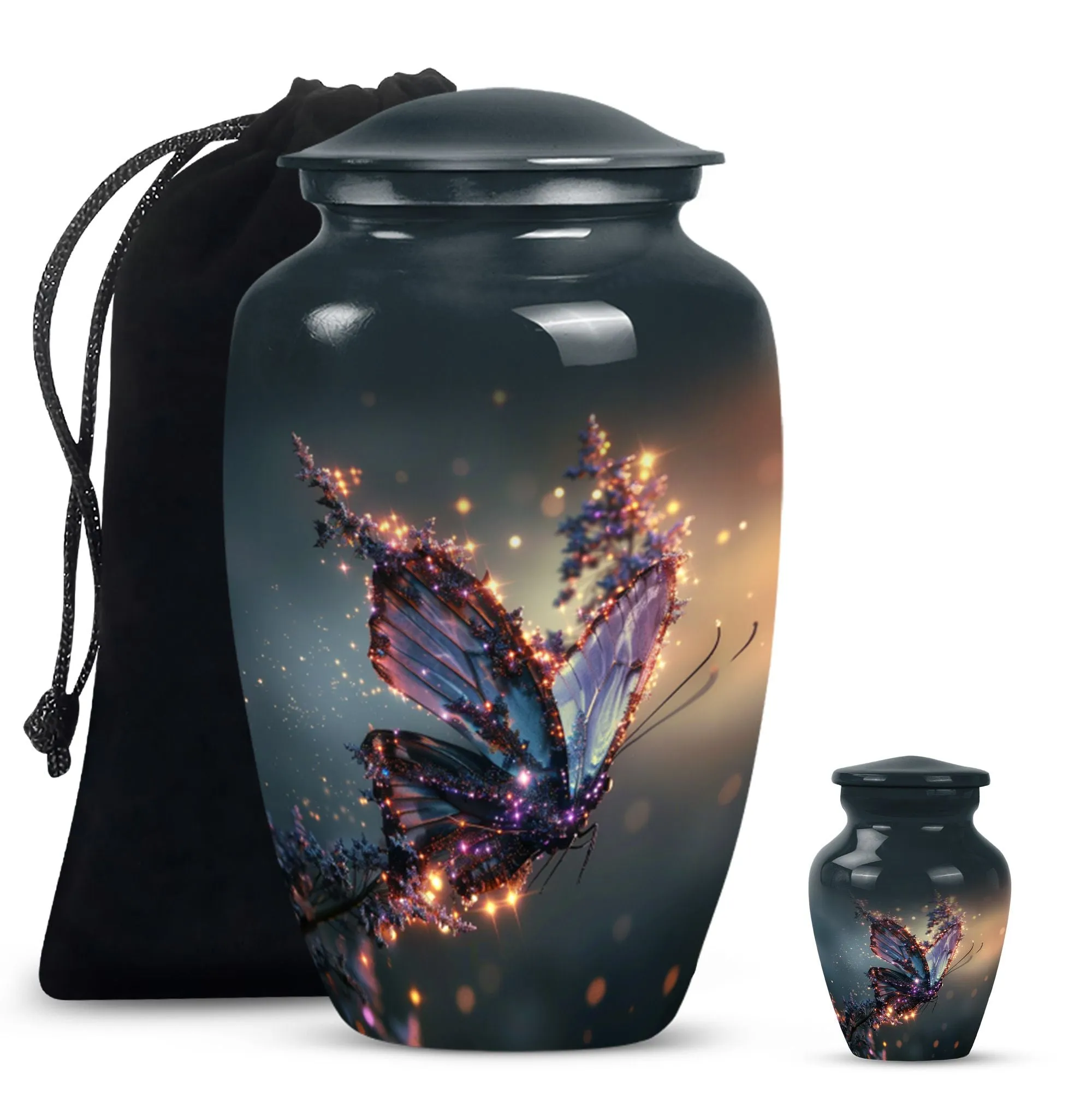 Purple Butterfly Cremation Urn - A Resting Place for Loved One