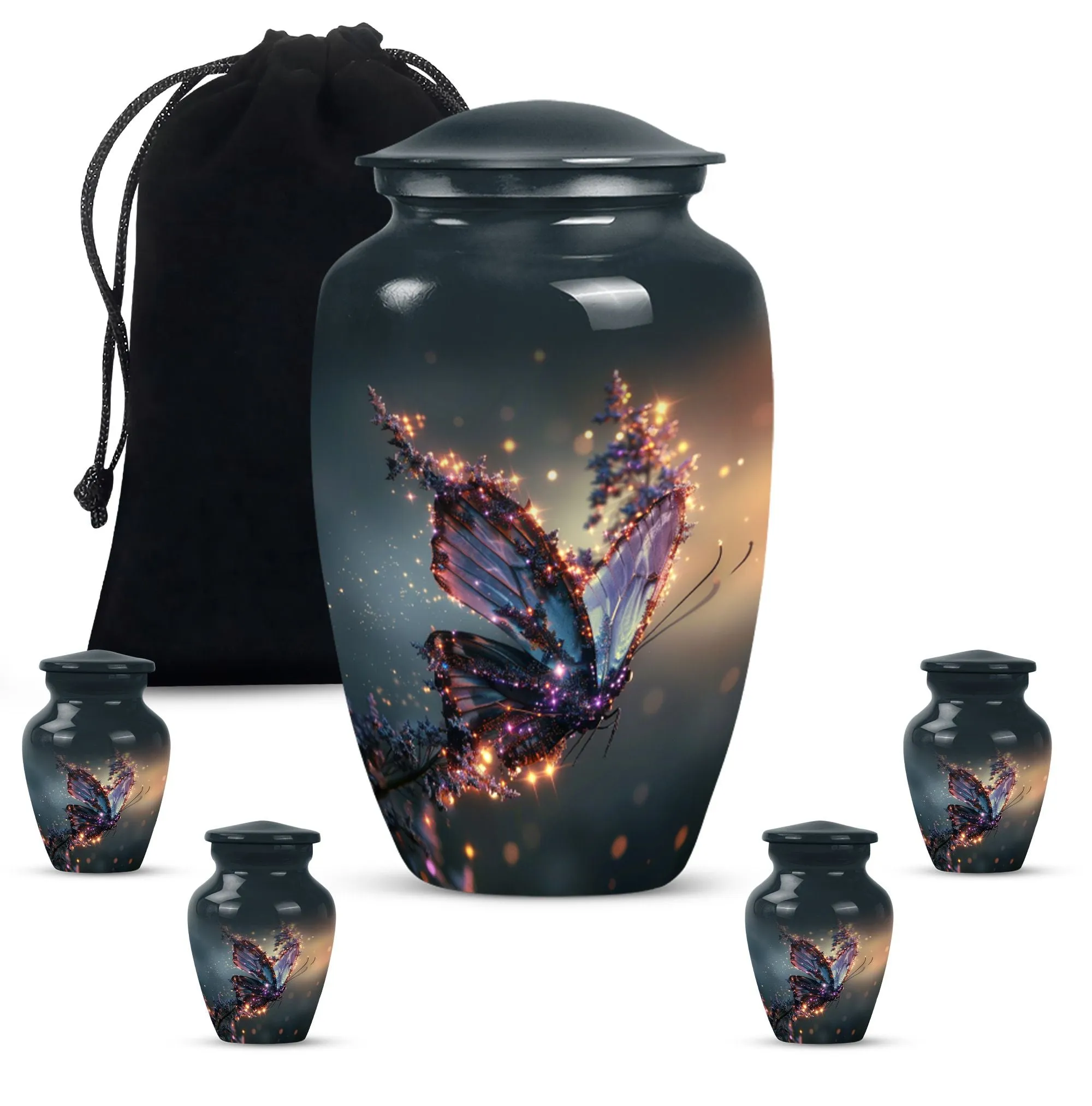 Purple Butterfly Cremation Urn - A Resting Place for Loved One
