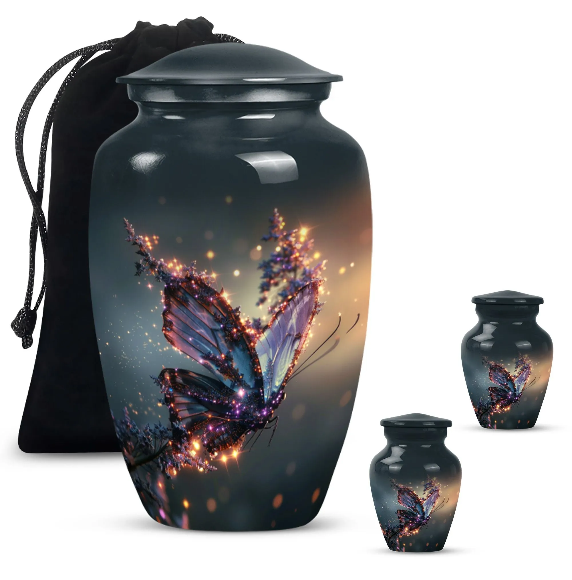 Purple Butterfly Cremation Urn - A Resting Place for Loved One