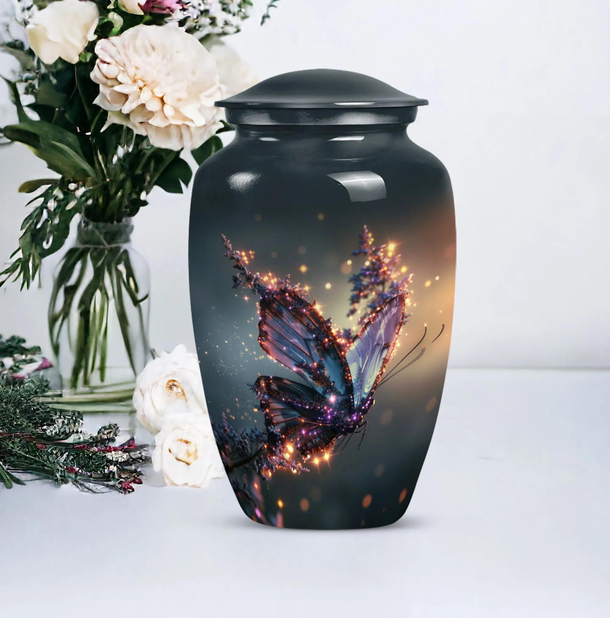 Purple Butterfly Cremation Urn - A Resting Place for Loved One