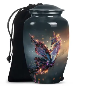 Purple Butterfly Cremation Urn - A Resting Place for Loved One