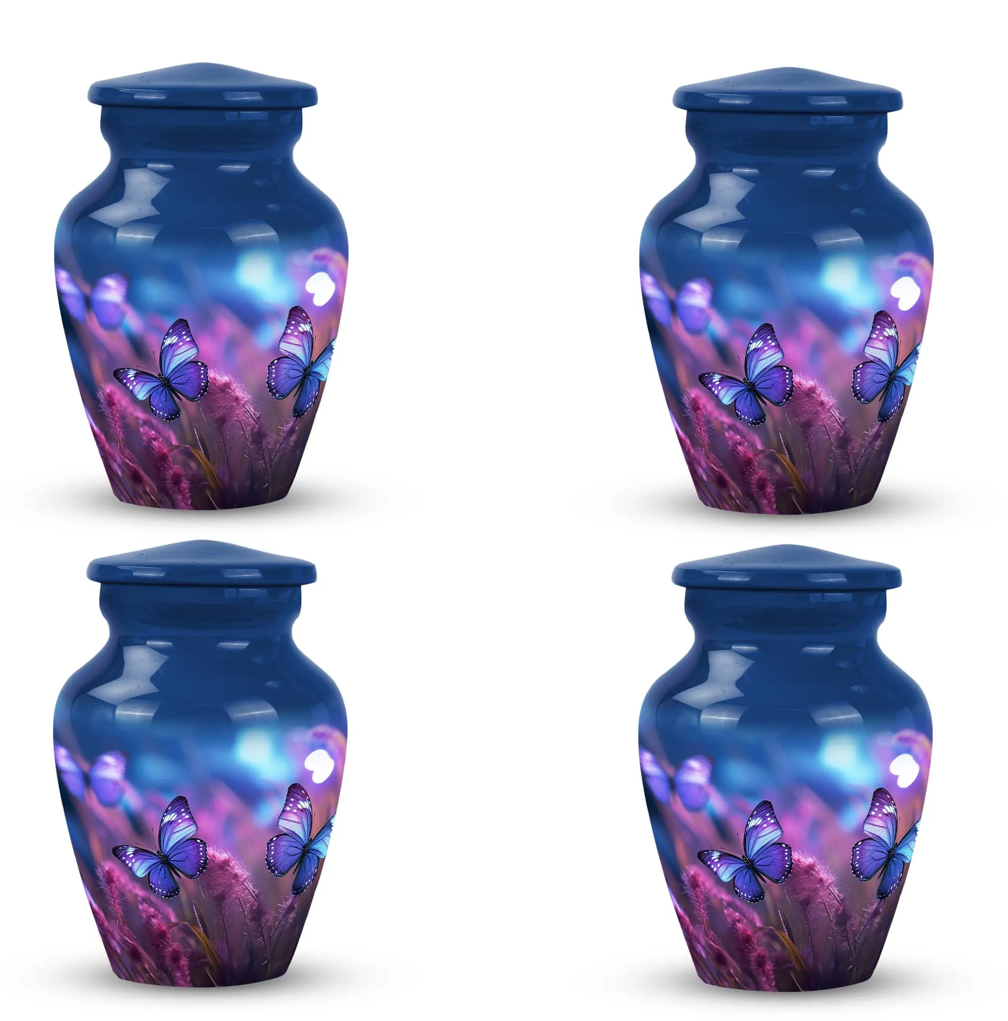 Purple Butterfly Remembrance: Beautiful Cremation Urn for Adults