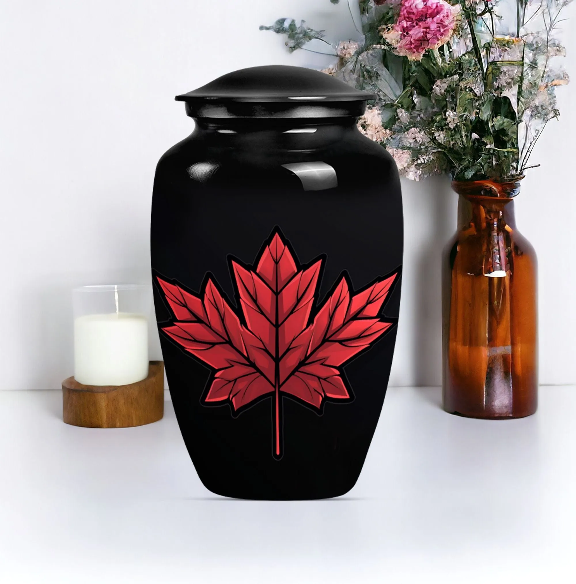 Remembrance Mapple Leaf Memorial Burial Keepsake
