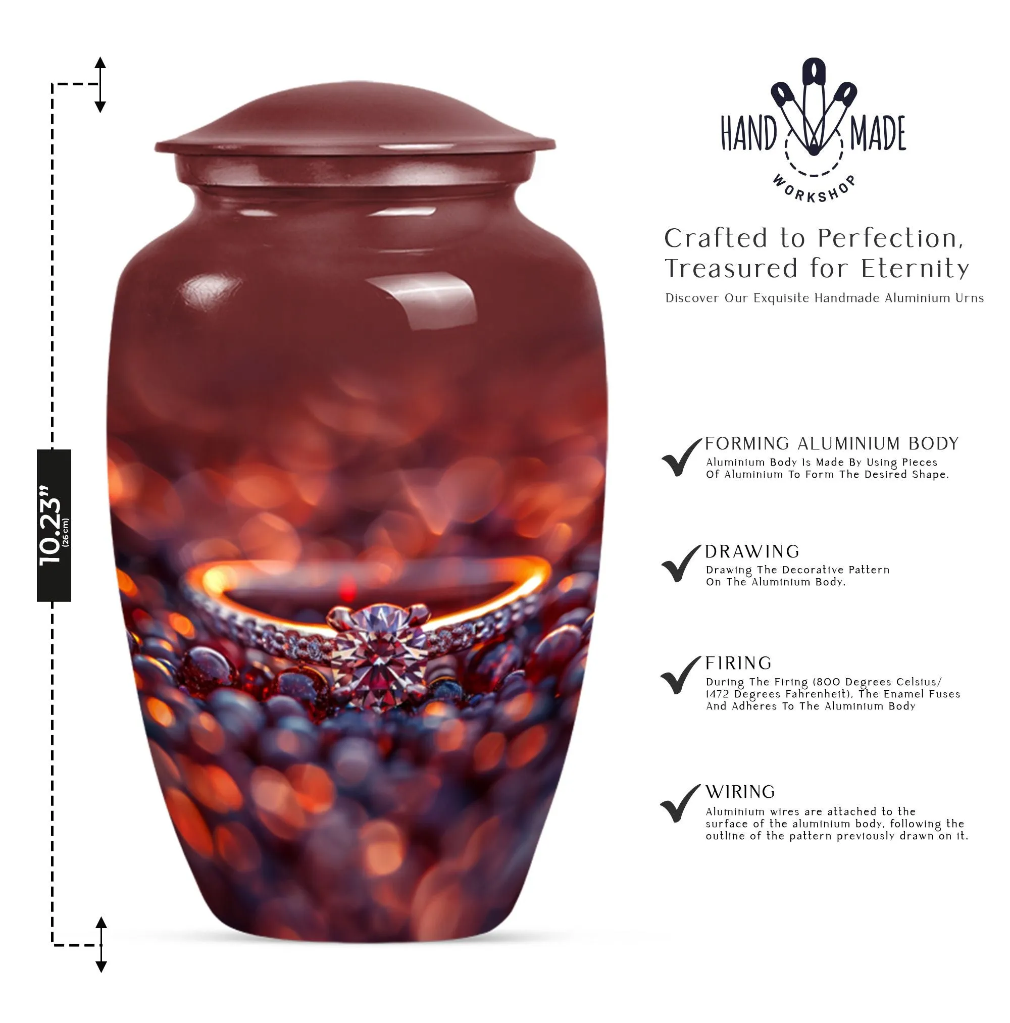 Ring Urn and Burial Custom Urn for Peaceful Eternity