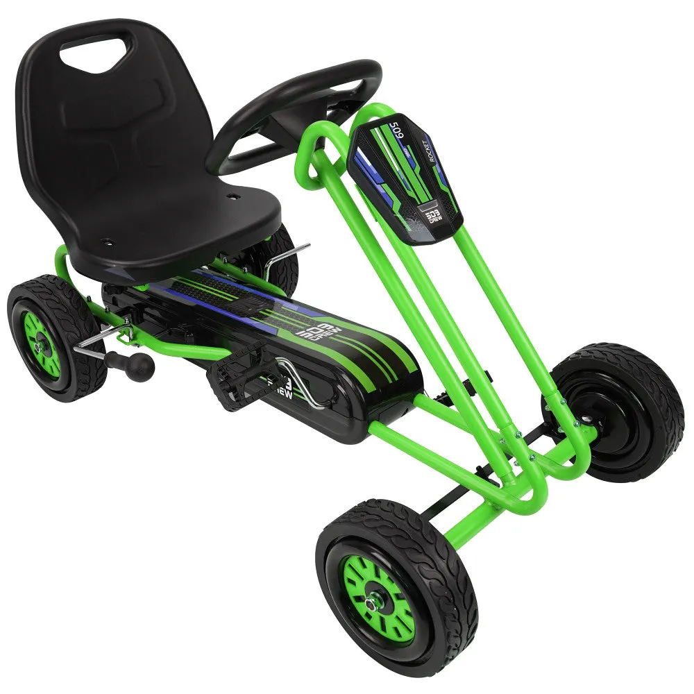 Rocket Pedal Go Kart - High-Performance Ride-On Toy - Green