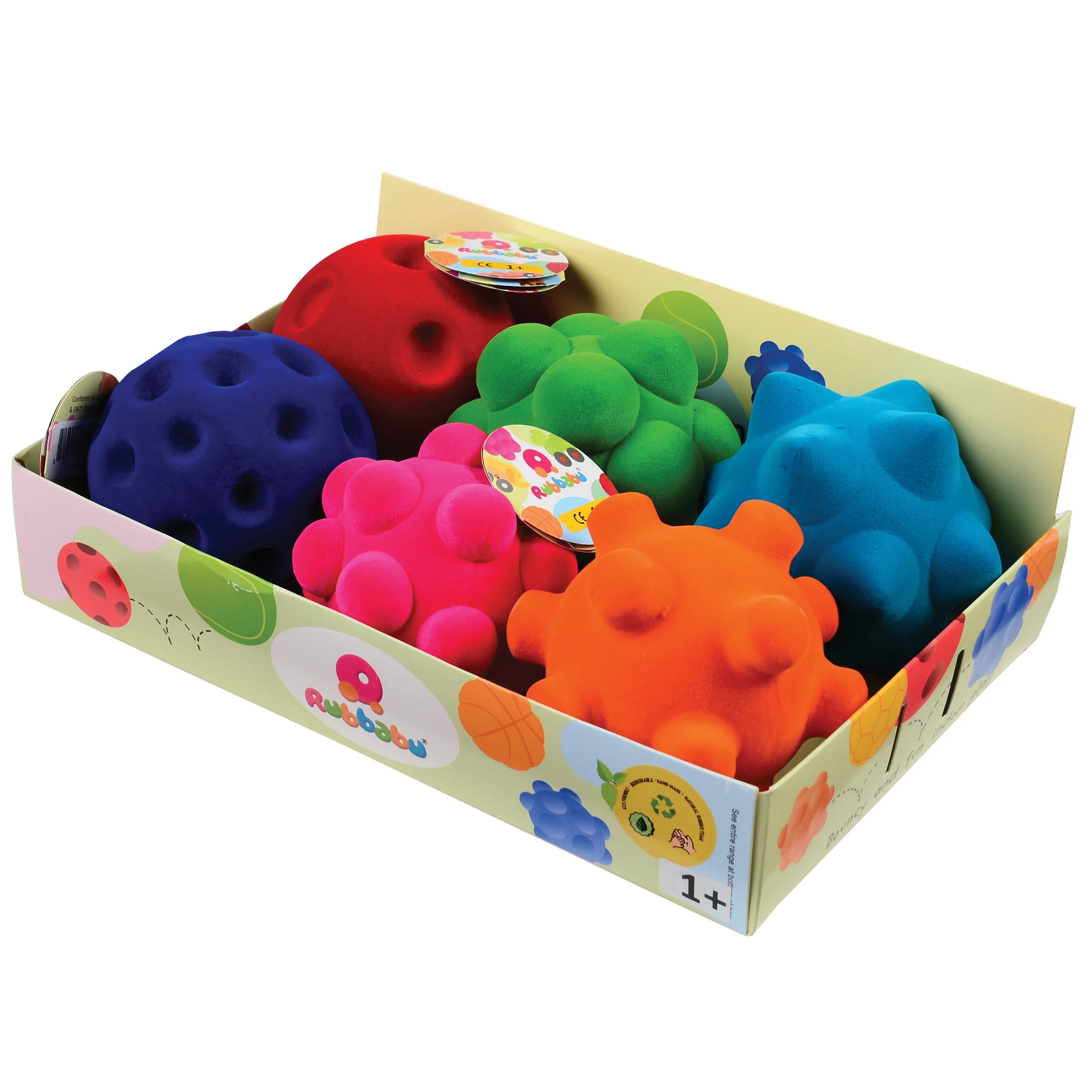 Rubbabu&reg; Sensory Ball Assortment, Polybag - 6 PC
