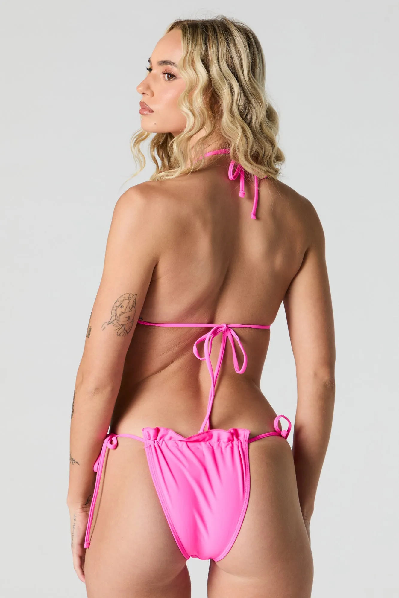 Ruffle Triangle Bikini Top