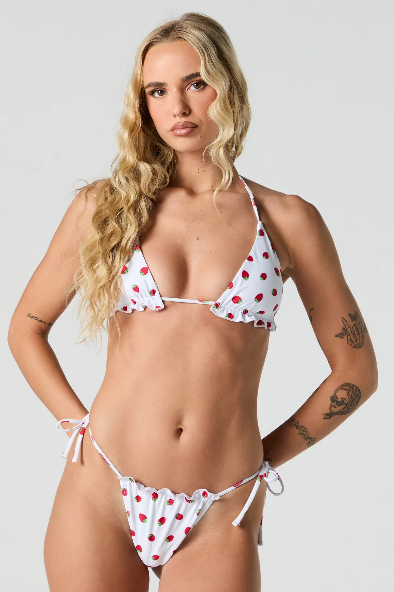 Ruffle Triangle Bikini Top
