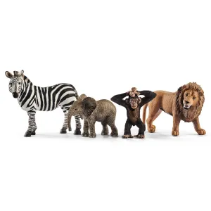 Schleich Wild Life 4pc Animal Figurine Starter Set - Realistic Wildlife Toys