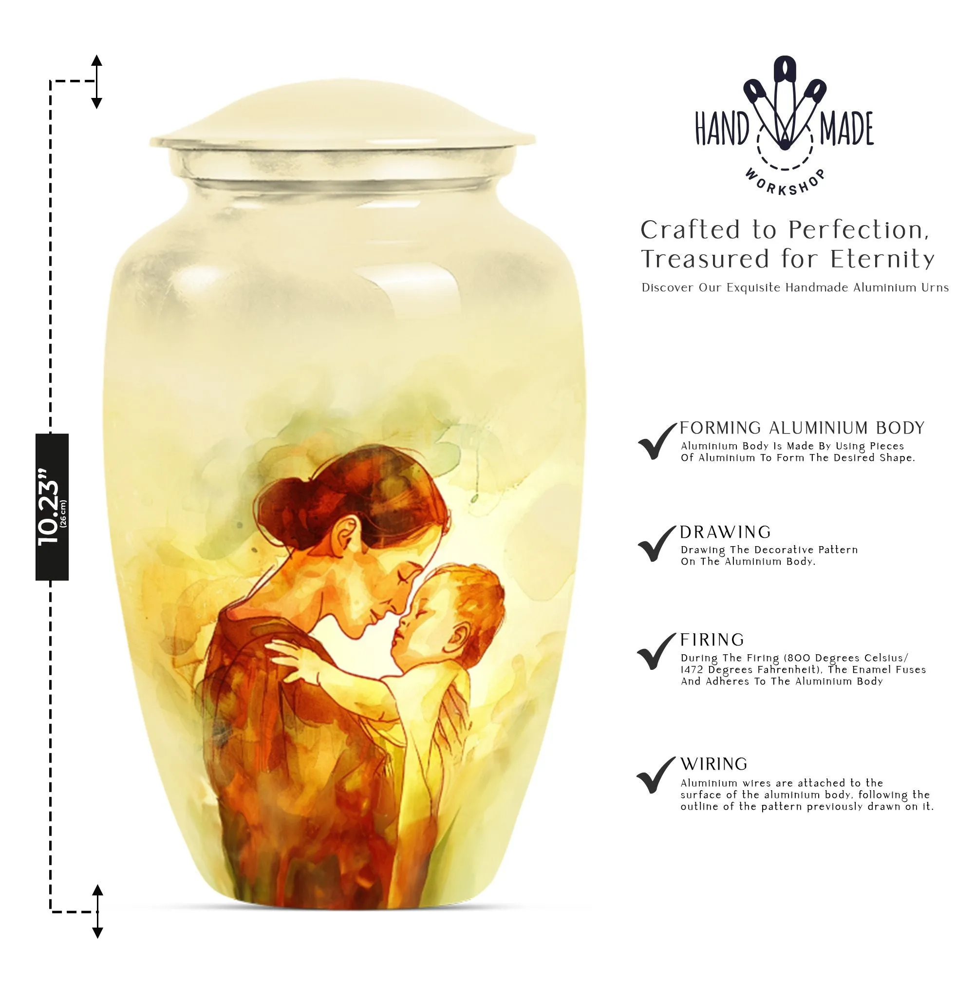 Serenity: Mother Urn, Timeless Memorial Cremation Artifact