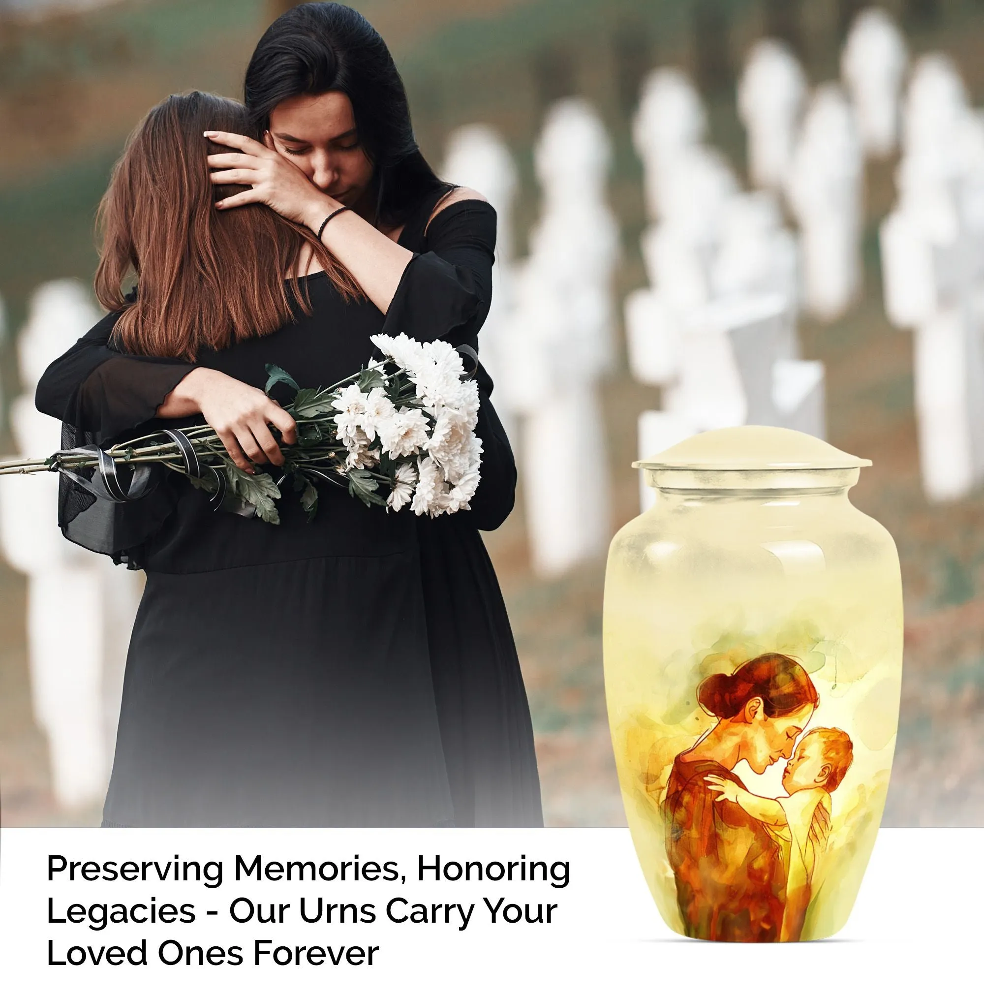Serenity: Mother Urn, Timeless Memorial Cremation Artifact