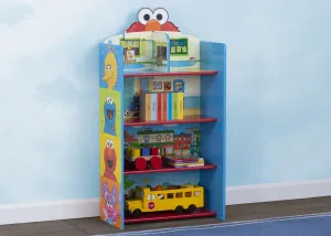 Sesame Street Wooden Playhouse 4-Shelf Bookcase