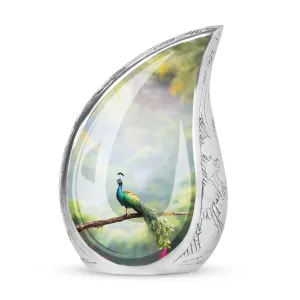 Sincere Farewell: Elegantly Crafted Peacock Urn for Adult Ashes