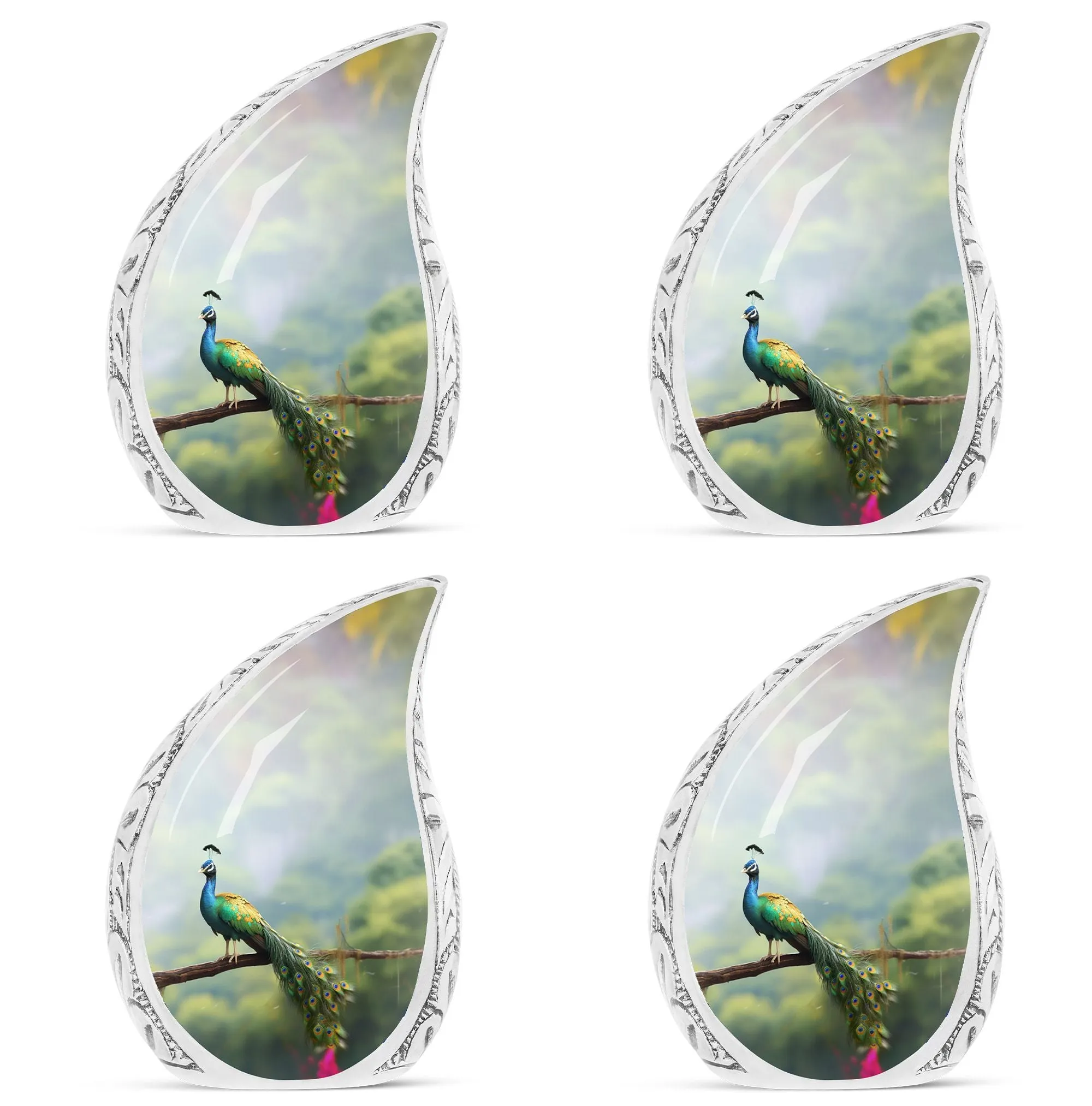 Sincere Farewell: Elegantly Crafted Peacock Urn for Adult Ashes