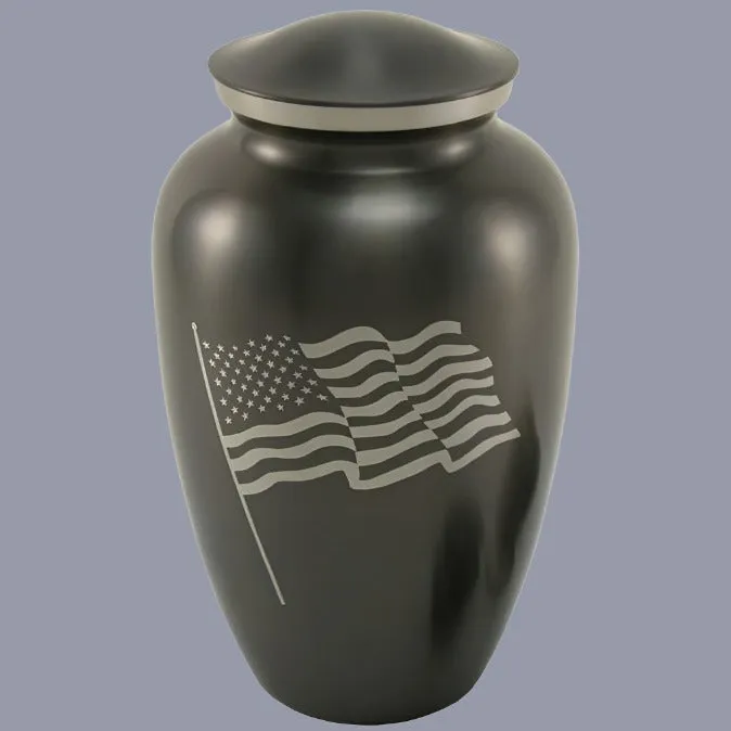 Slate Classic Flag, Cremation Urn