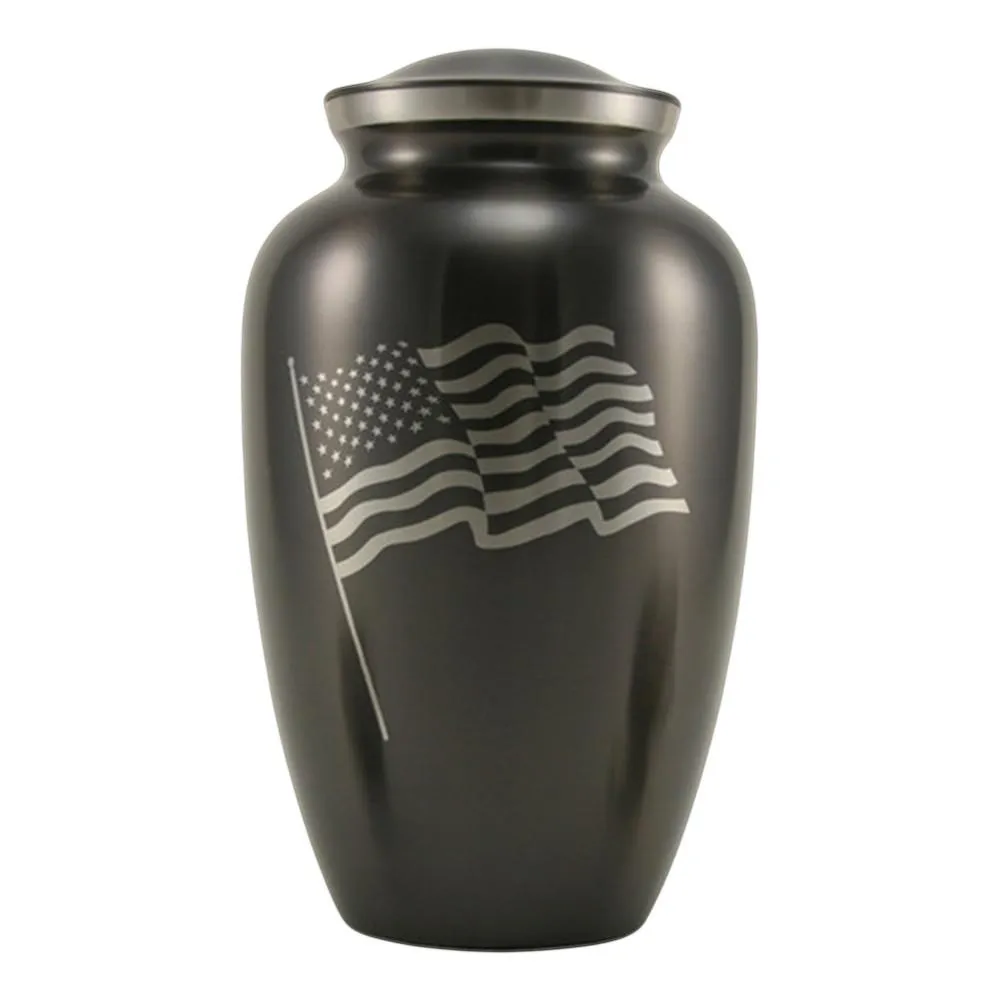 Slate Classic Flag, Cremation Urn