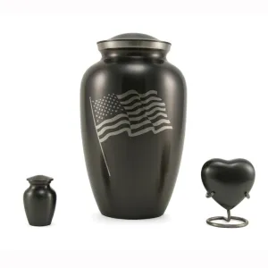 Slate Classic Flag, Cremation Urn