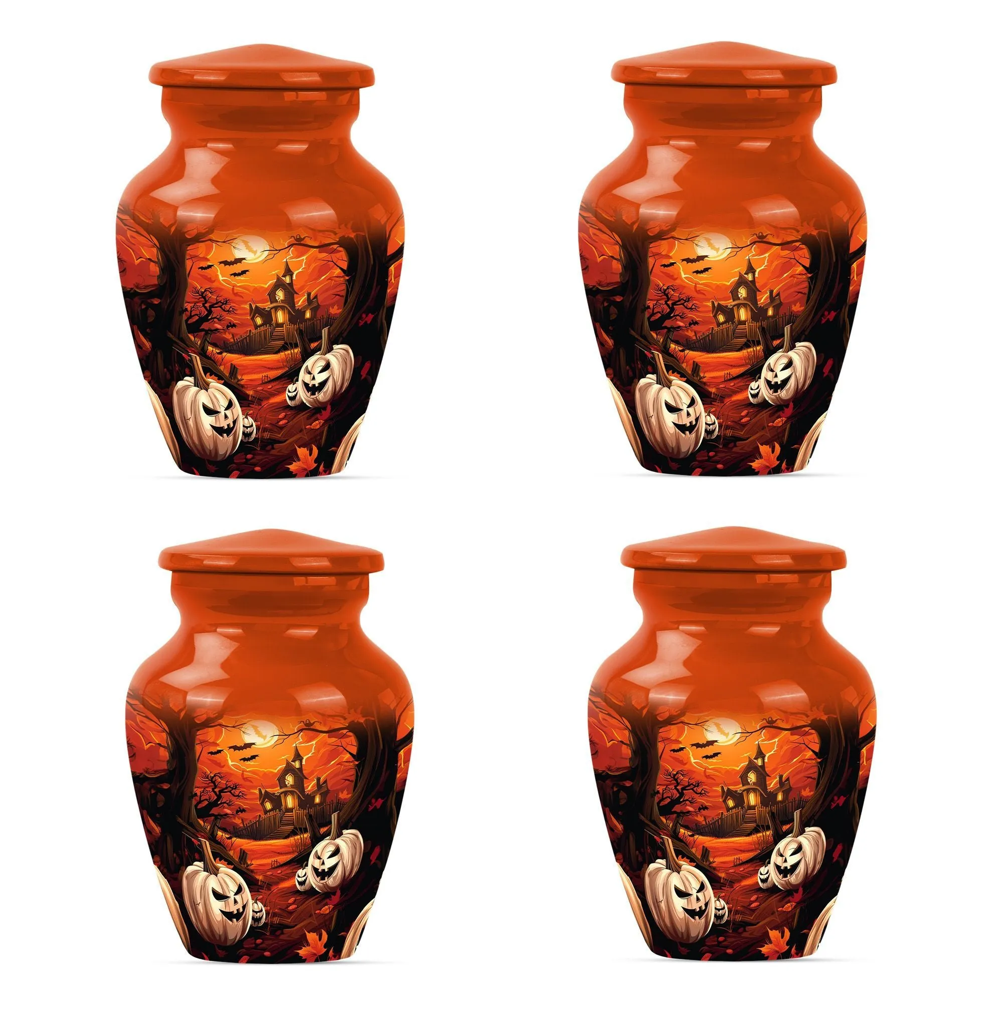Solemn Halloween Tribute - Cremation Urn for Lasting Remembrance