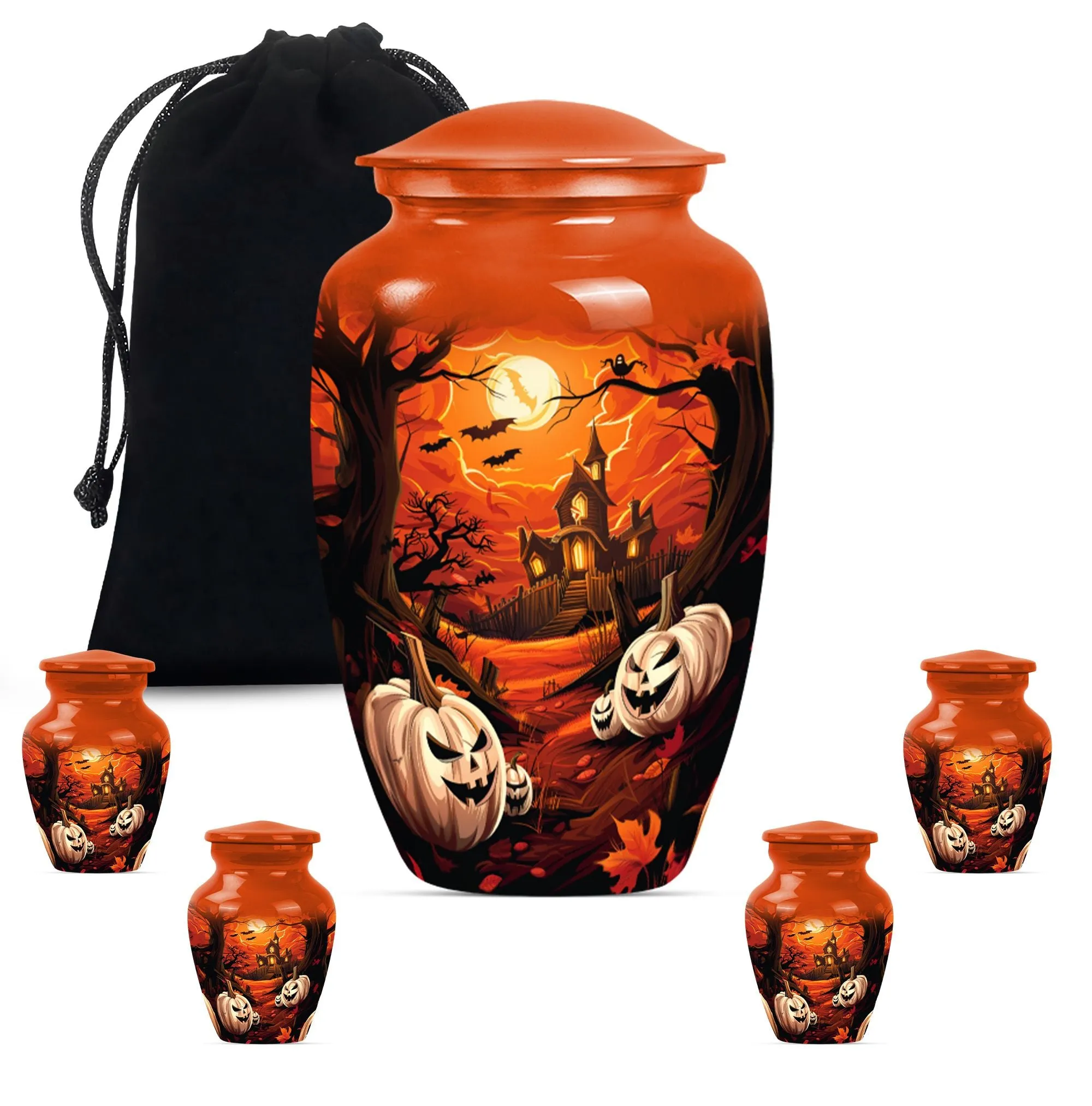 Solemn Halloween Tribute - Cremation Urn for Lasting Remembrance