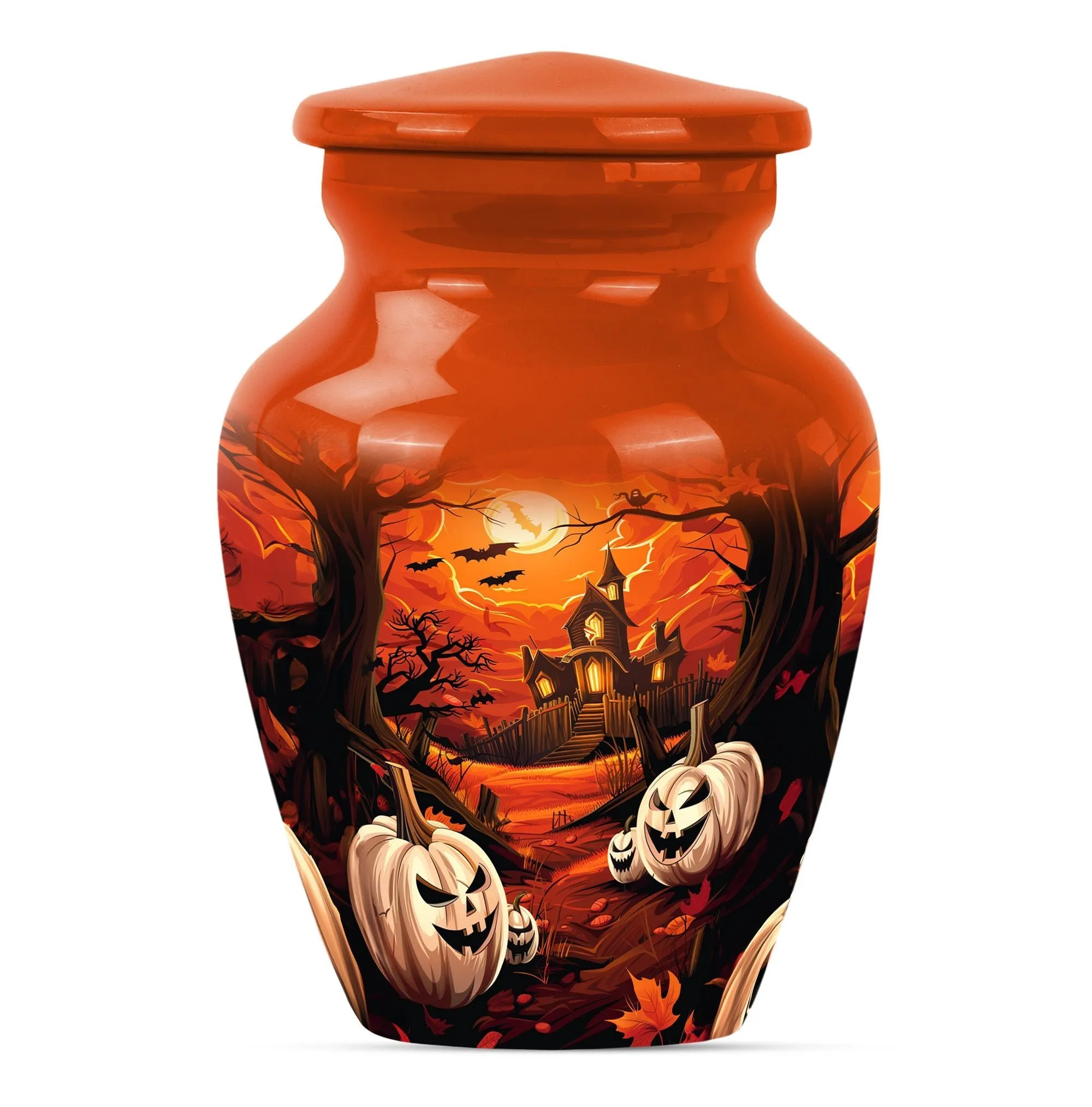 Solemn Halloween Tribute - Cremation Urn for Lasting Remembrance