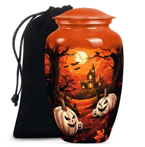 Solemn Halloween Tribute - Cremation Urn for Lasting Remembrance