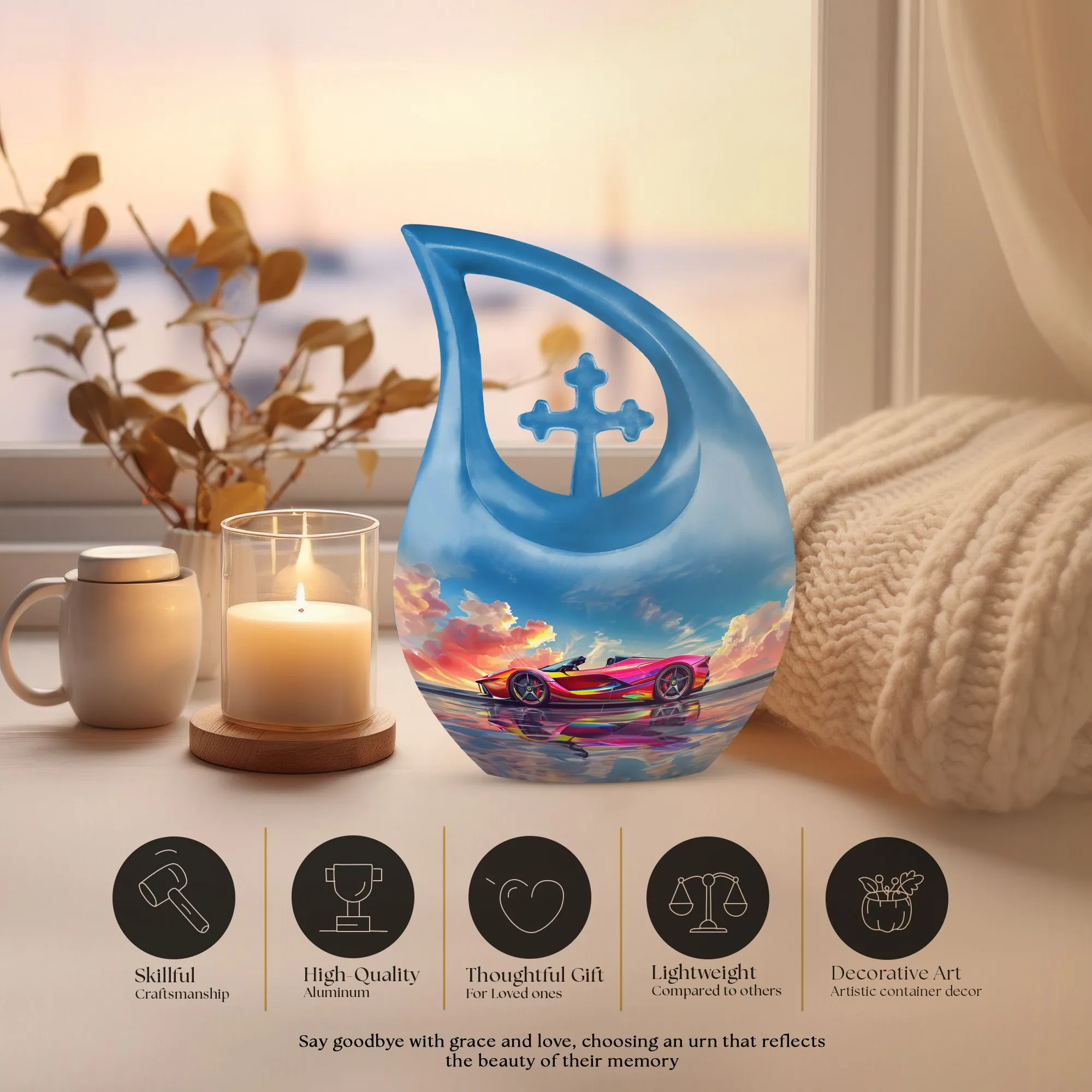 Spectrum Roadster Urn: A Unique Memorial Urn for Ashes