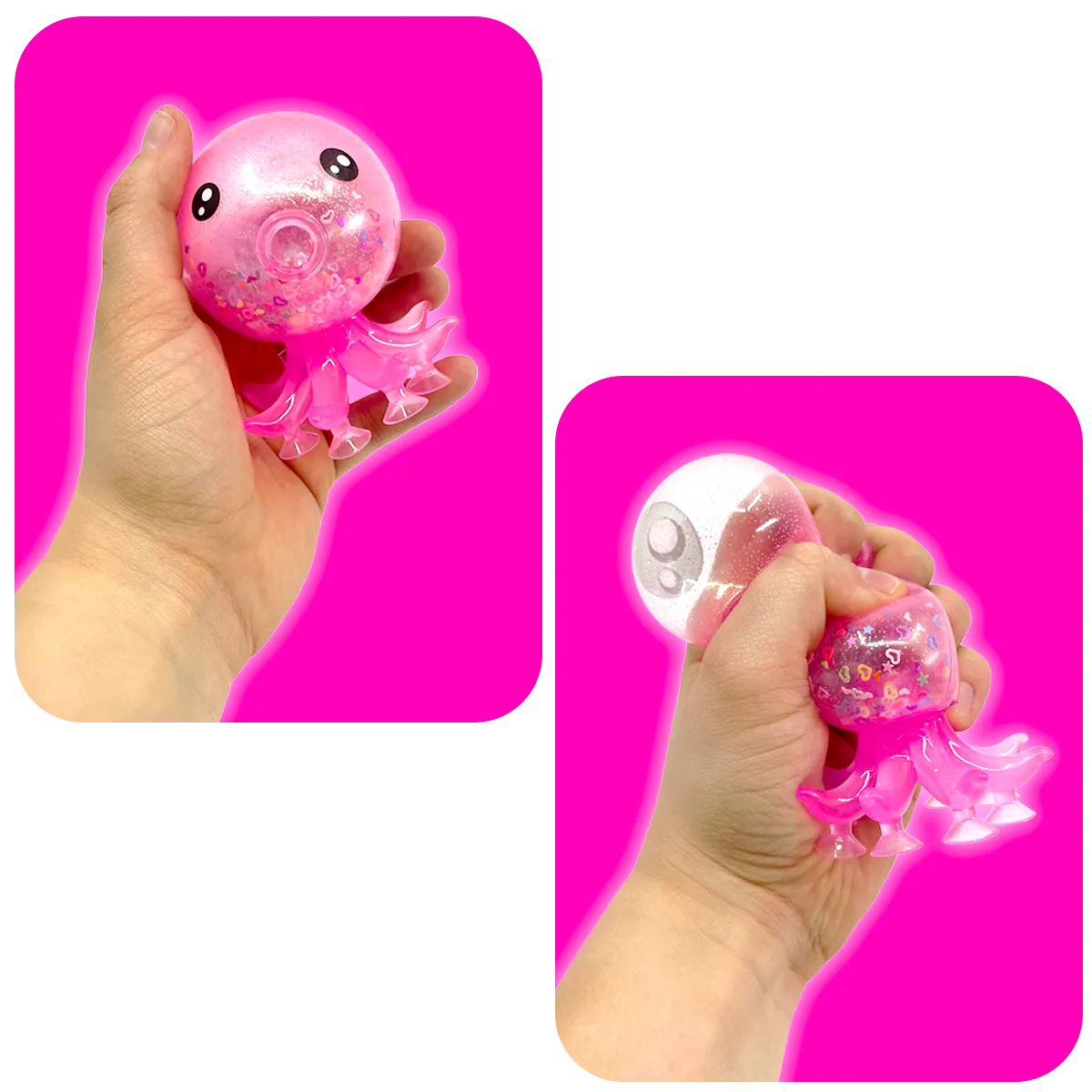 Squish and Squeeze Light-Up Octopus Toy - 12 Pieces Per Retail Ready Display 25035