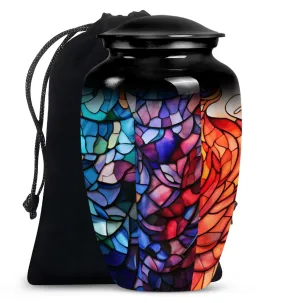 Stained Glass Unique Cremation Urn for Women Ashes