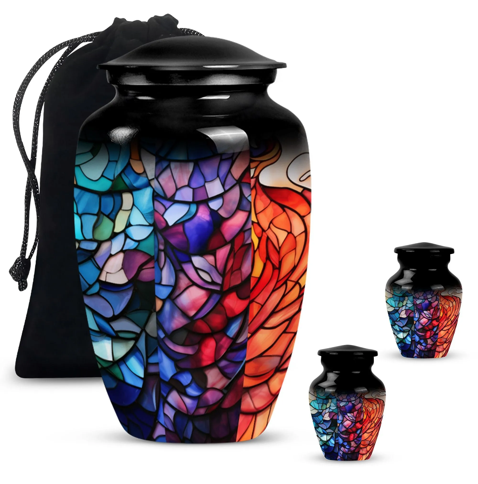 Stained Glass Unique Cremation Urn for Women Ashes