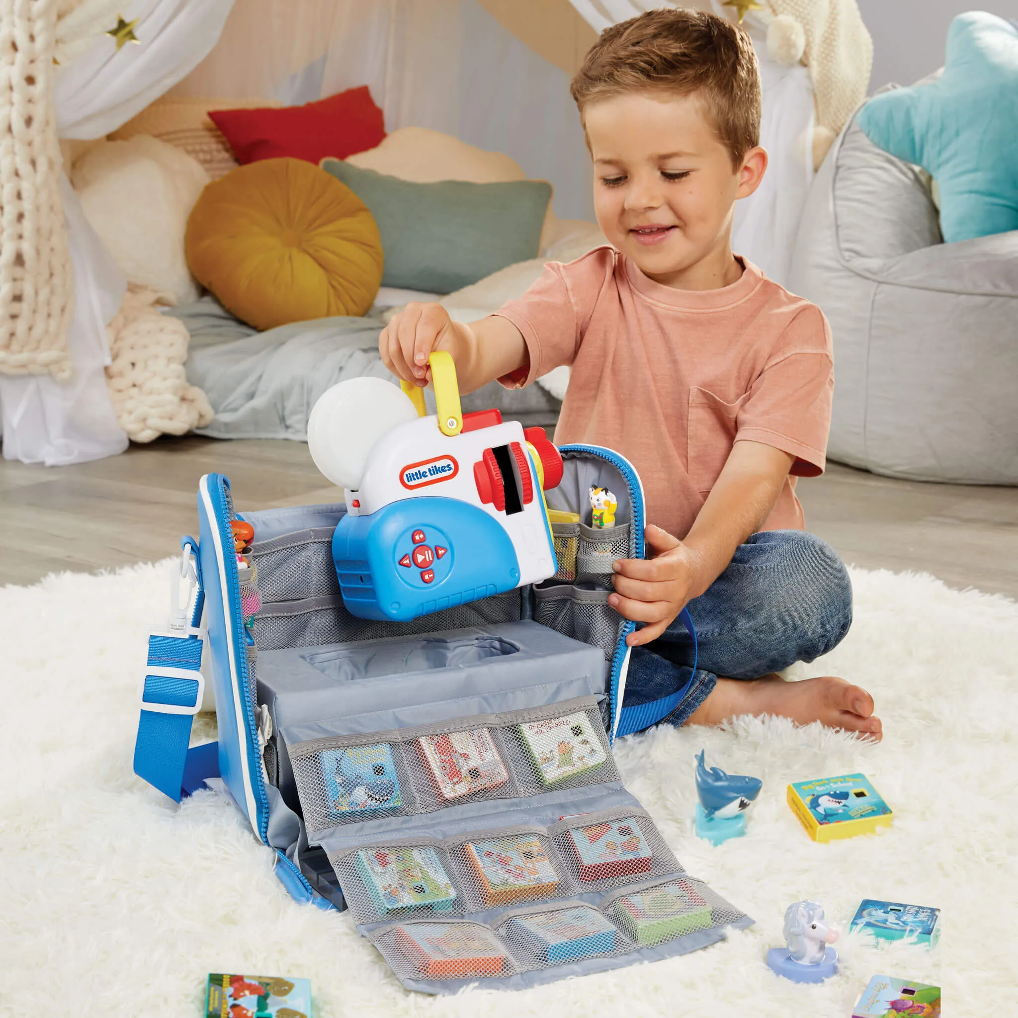 Story Dream Machine™  Storytime Travel Case – Portable Storage for Projector, Cartridges & Figurines