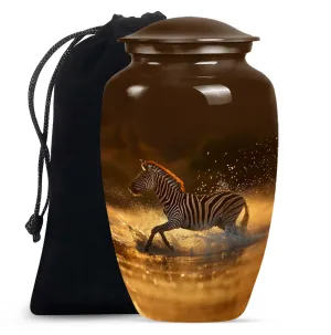 Sublime Zebra Urn - Funeral Cremation Sanctuary For Women