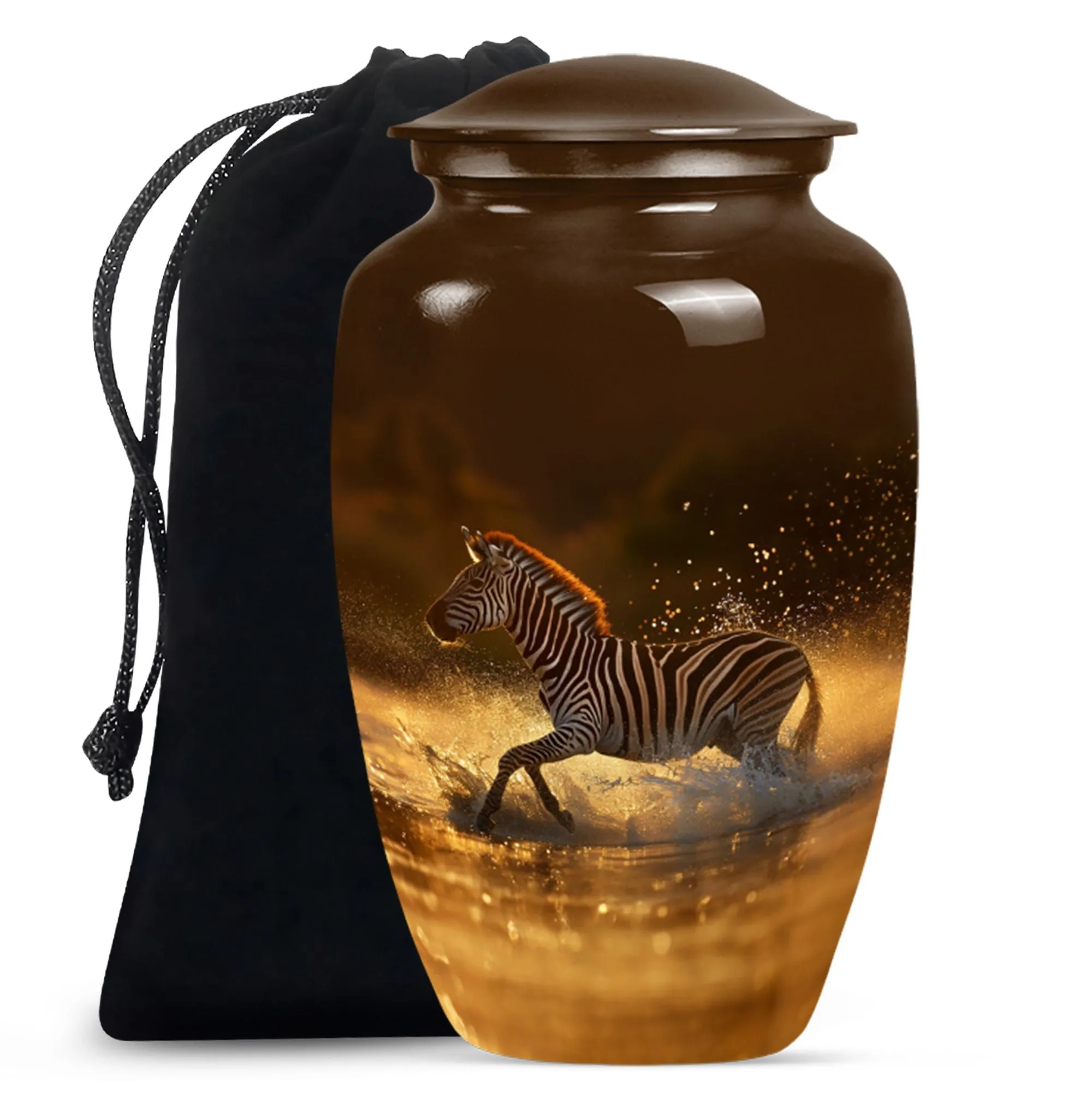 Sublime Zebra Urn - Funeral Cremation Sanctuary For Women