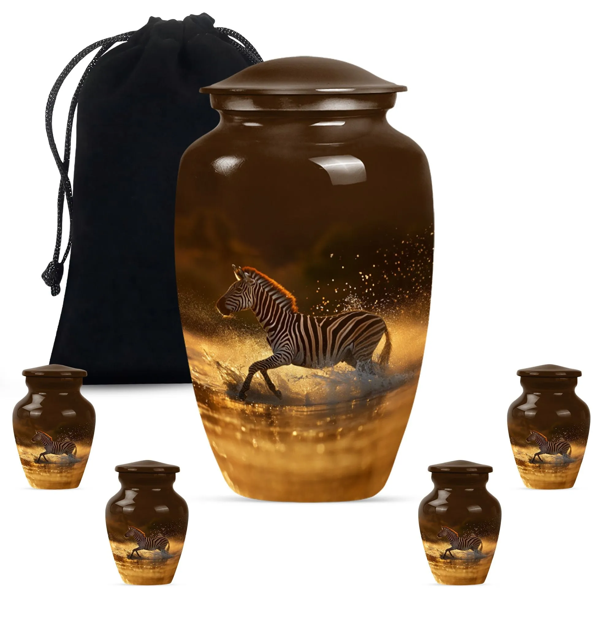 Sublime Zebra Urn - Funeral Cremation Sanctuary For Women